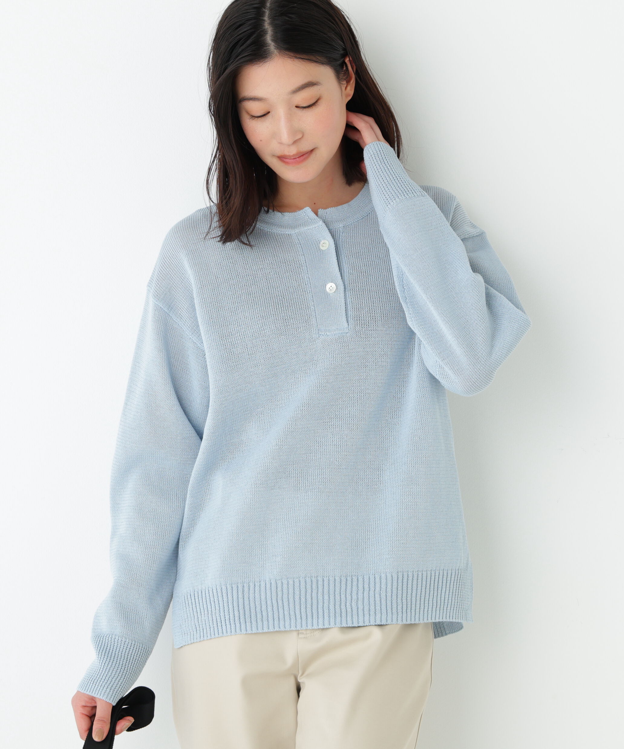  「◆≪ウォッシャブル≫ミドルゲージギマスキッパープルオーバー」|ニット・セーター|