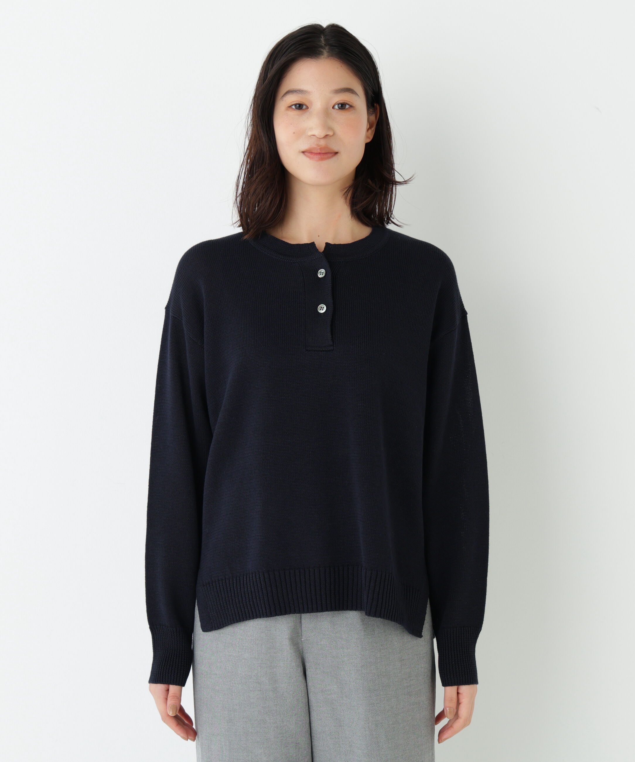  「◆≪ウォッシャブル≫ミドルゲージギマスキッパープルオーバー」|ニット・セーター|