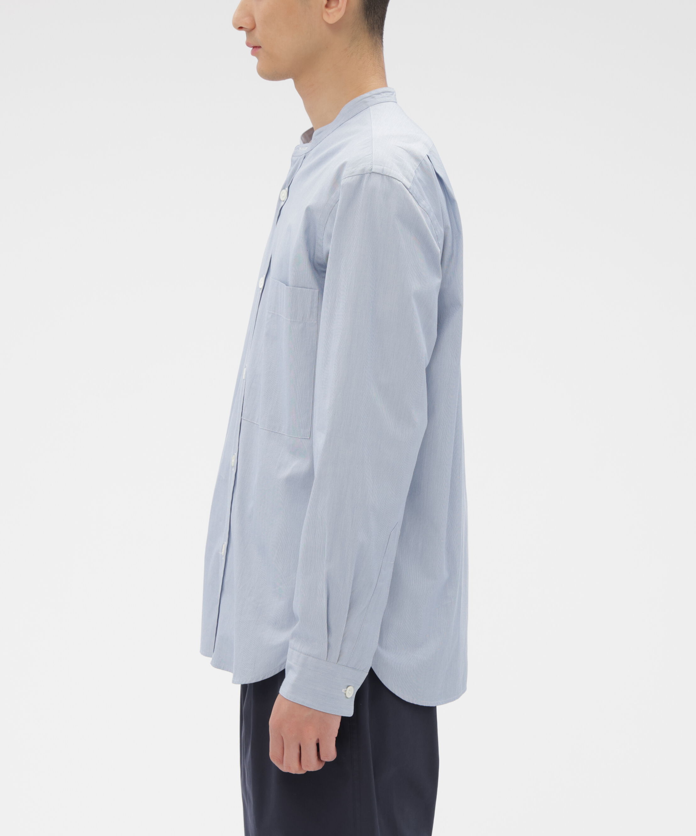 MARGARET HOWELL「COTTON HAIRLINE STRIPE SHIRT」|シャツ・ブラウス|