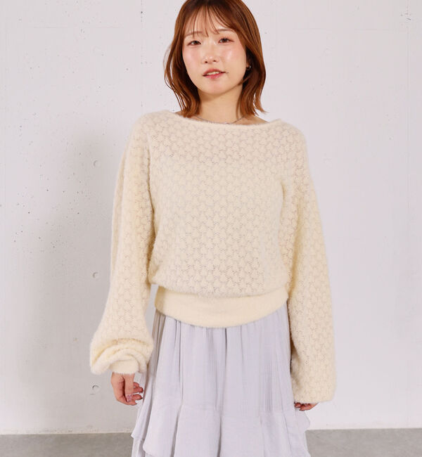 archives「バックリボン透かしニットプルオーバー」|ニット・セーター|