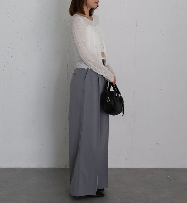 archives「透かし編みラウンドネックコンパクトカーディガン」|カーディガン|