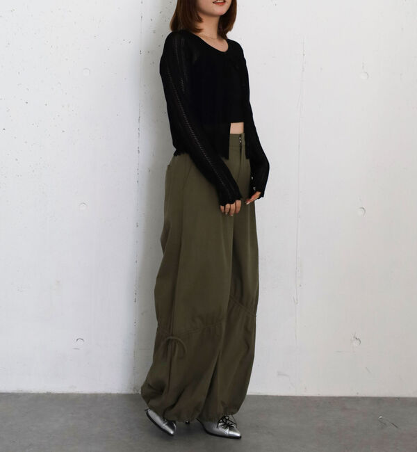 archives「透かし編みラウンドネックコンパクトカーディガン」|カーディガン|