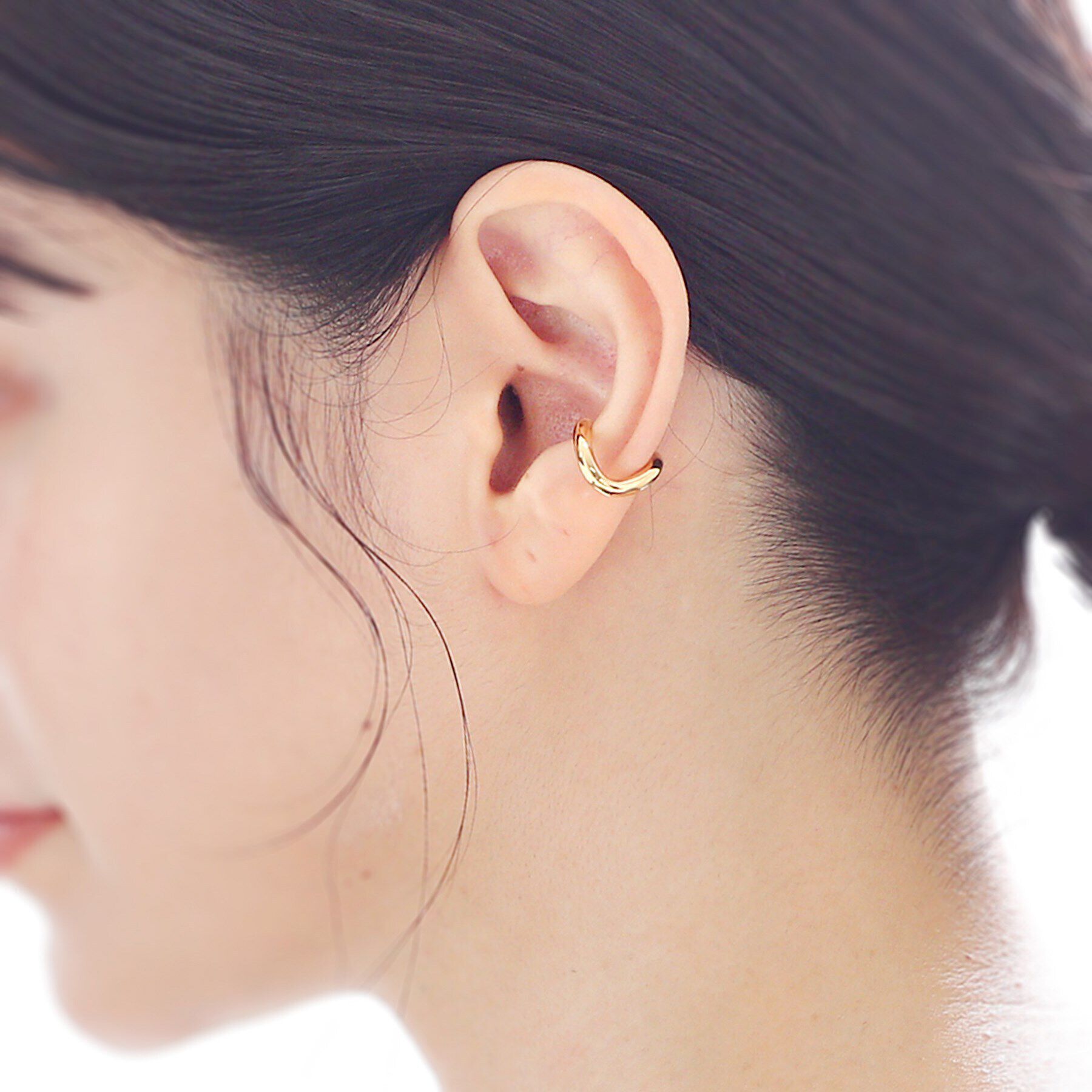 COCOSHNIK ONKITSCH「シルバー ラインイヤーカフ カーブ GP」|イヤリング|