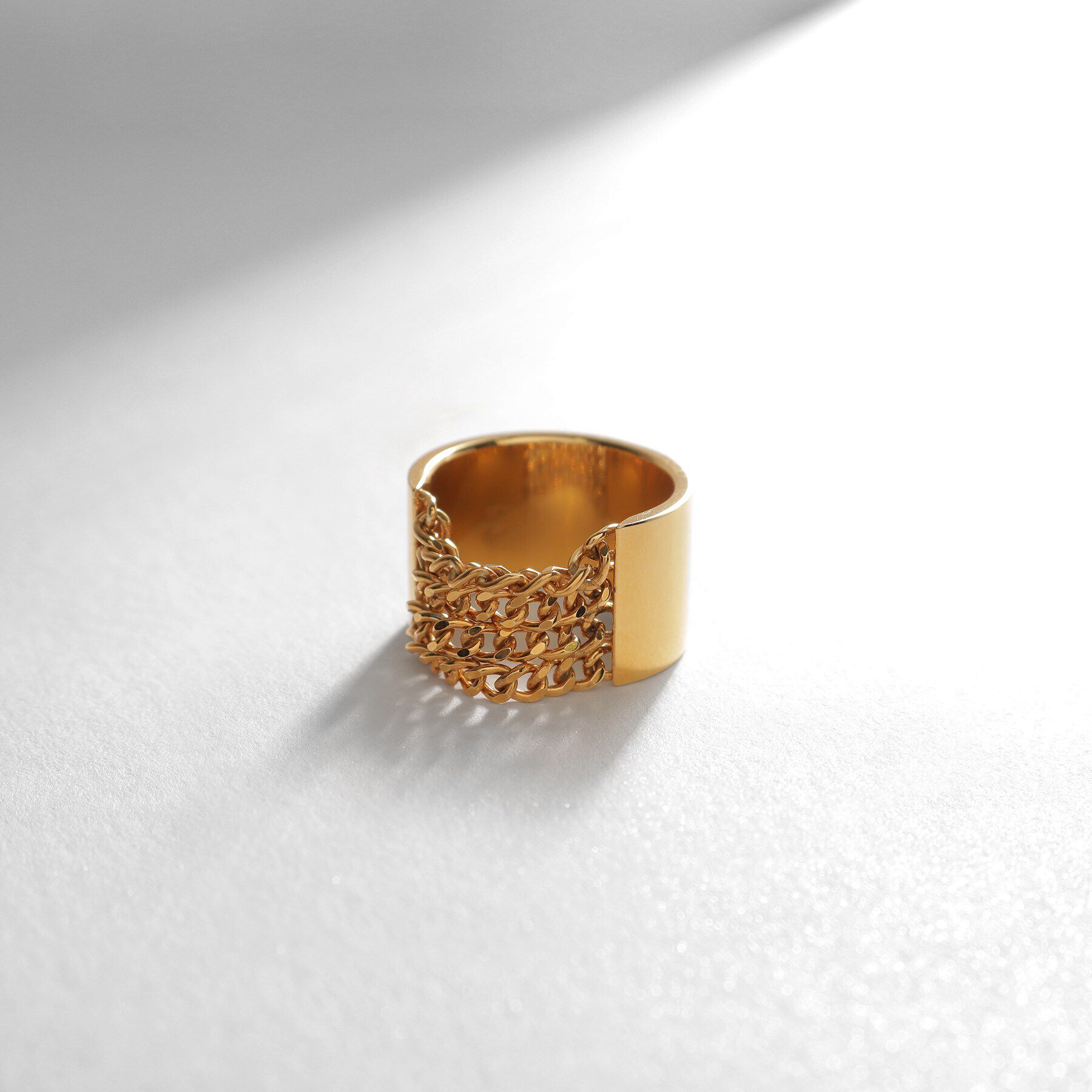 COCOSHNIK ONKITSCH「シルバー ドレープルーズ チェーンリング GP」|リング|