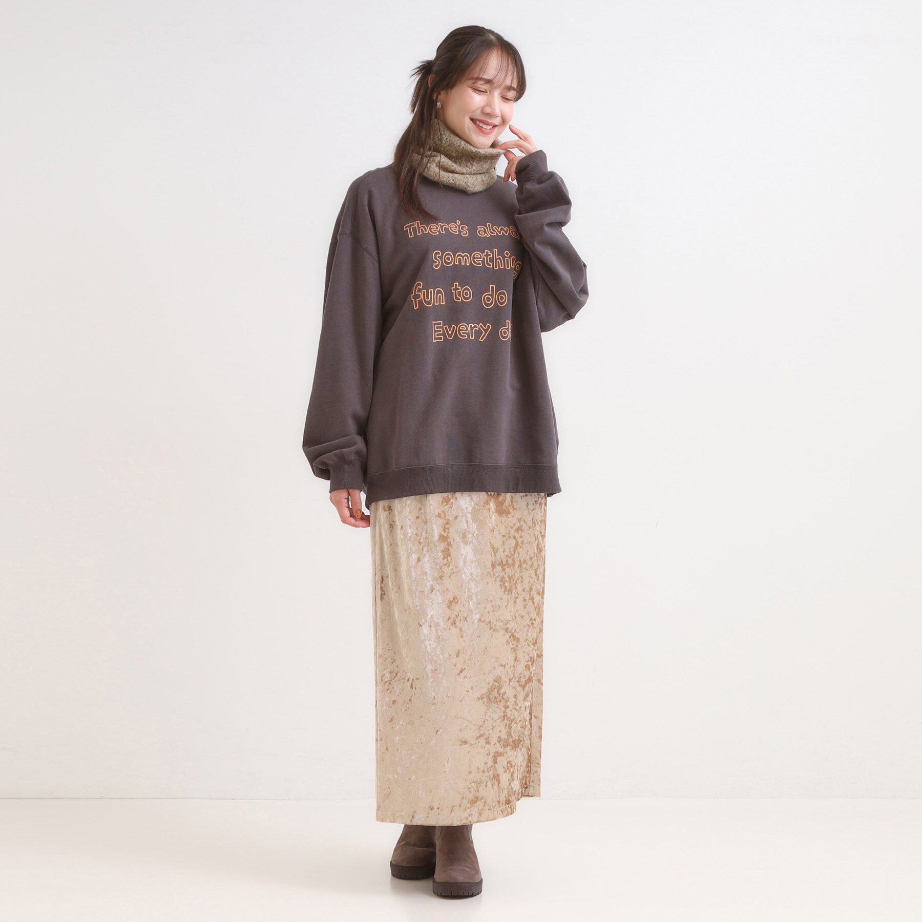 SHOO･LA･RUE「ベビーアルパカ混ケーブルスヌード」|スヌード|