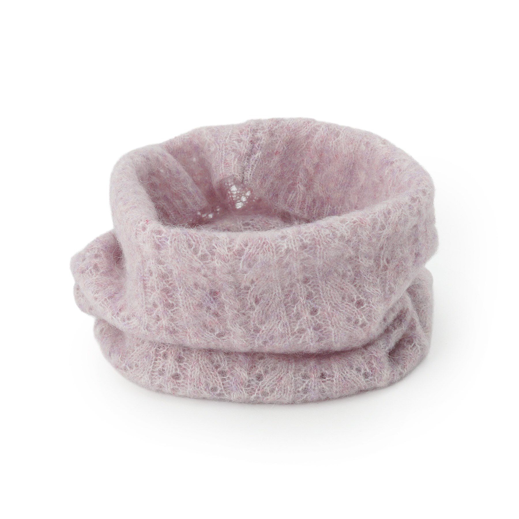 SHOO･LA･RUE「ベビーアルパカ混ケーブルスヌード」|スヌード|ピンク(072)