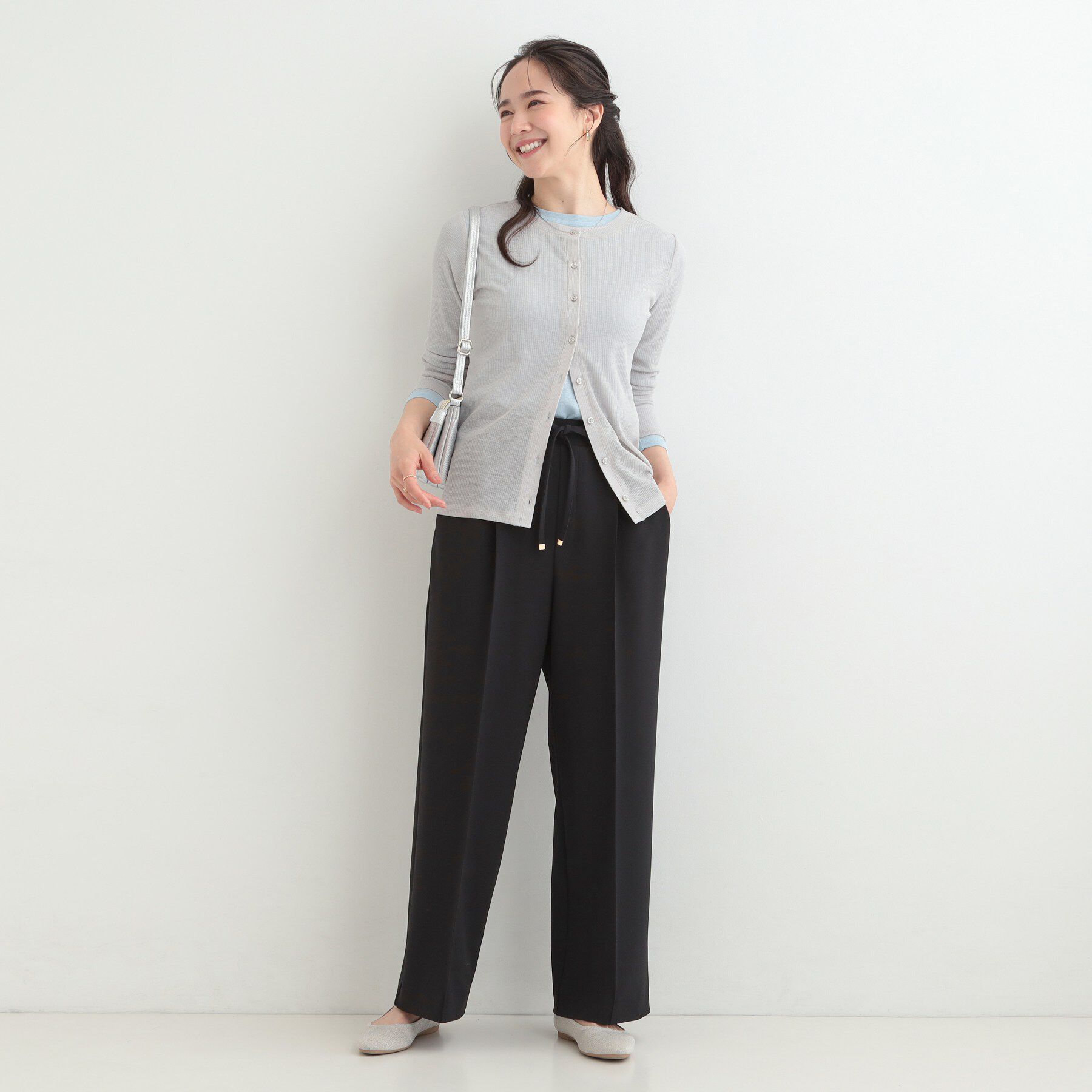 SHOO･LA･RUE「【高レビュー/S-LL/着丈選べる/洗濯後しわになりにくい】スマートに見えるイージーワイドパンツ」|その他|