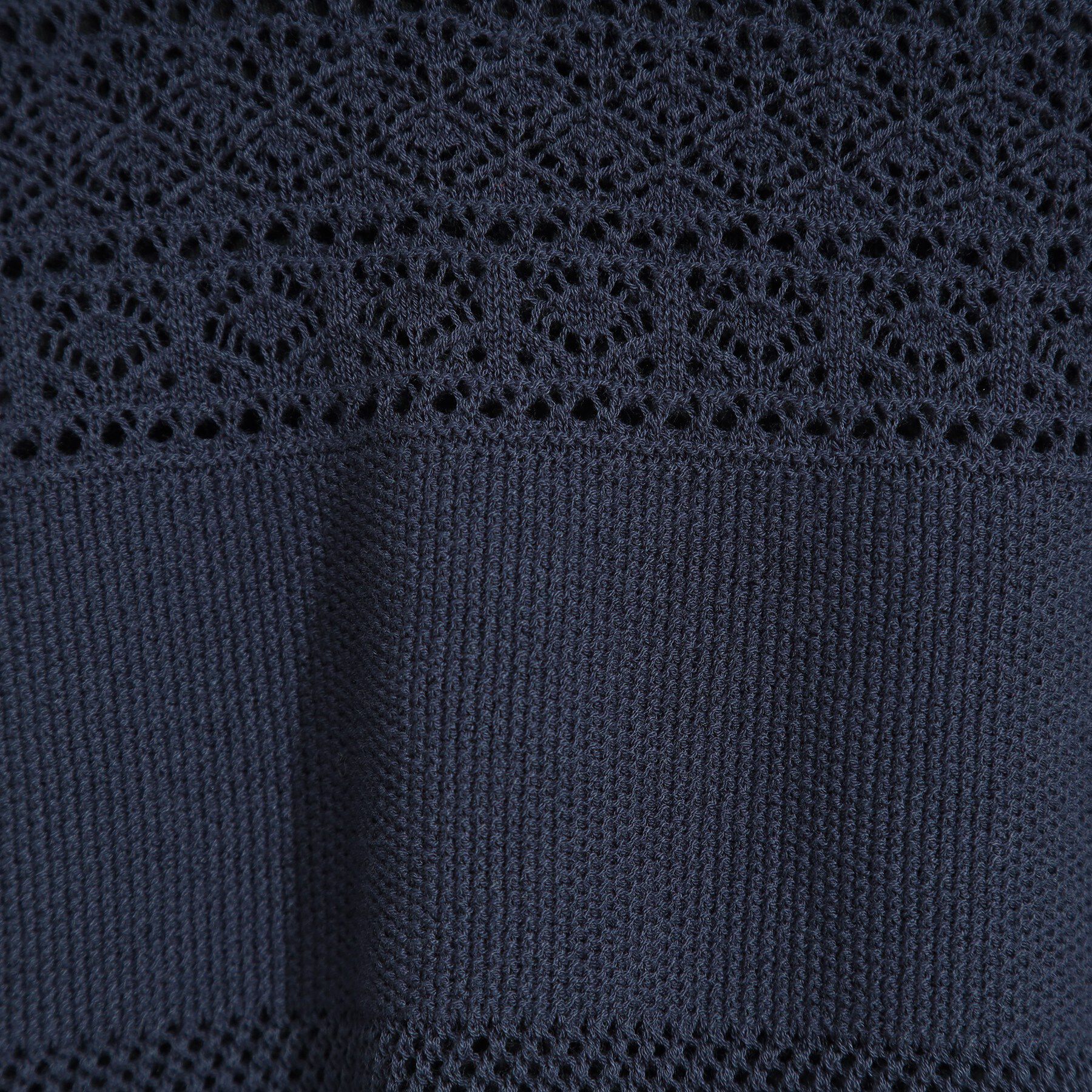 SHOO･LA･RUE「【洗濯機可/S-LL】軽やかきれい見え 透かし柄ニット」|ニット・セーター|