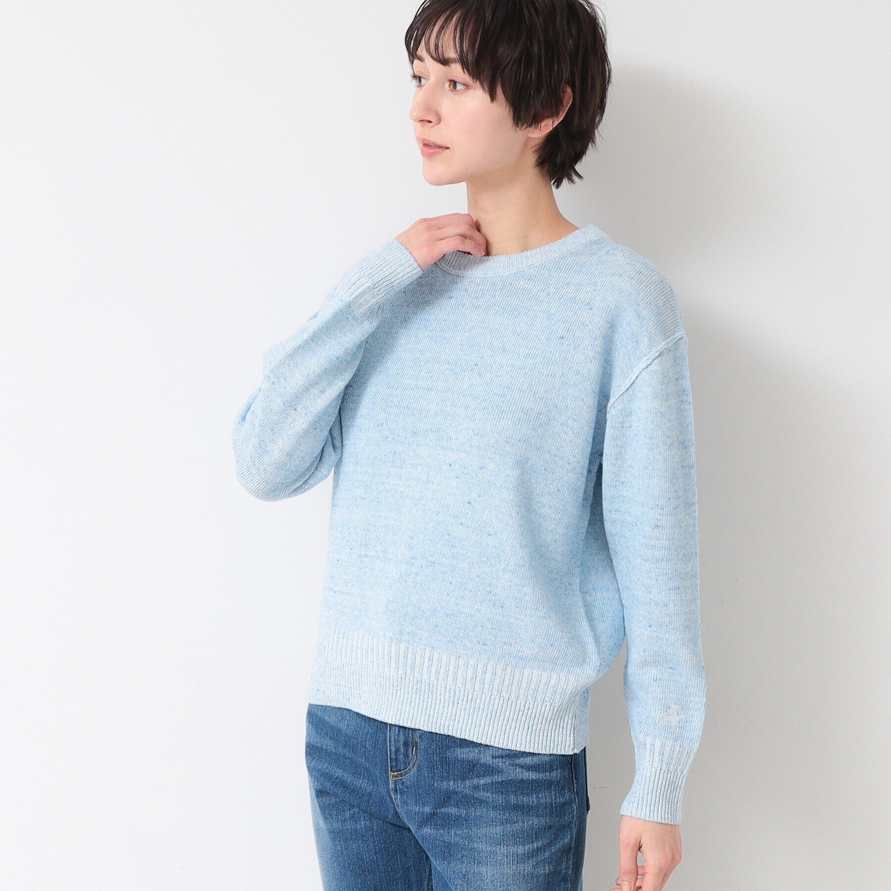 Dessin「【ユニセックス】コットンリネン杢ニット」|ニット・セーター|