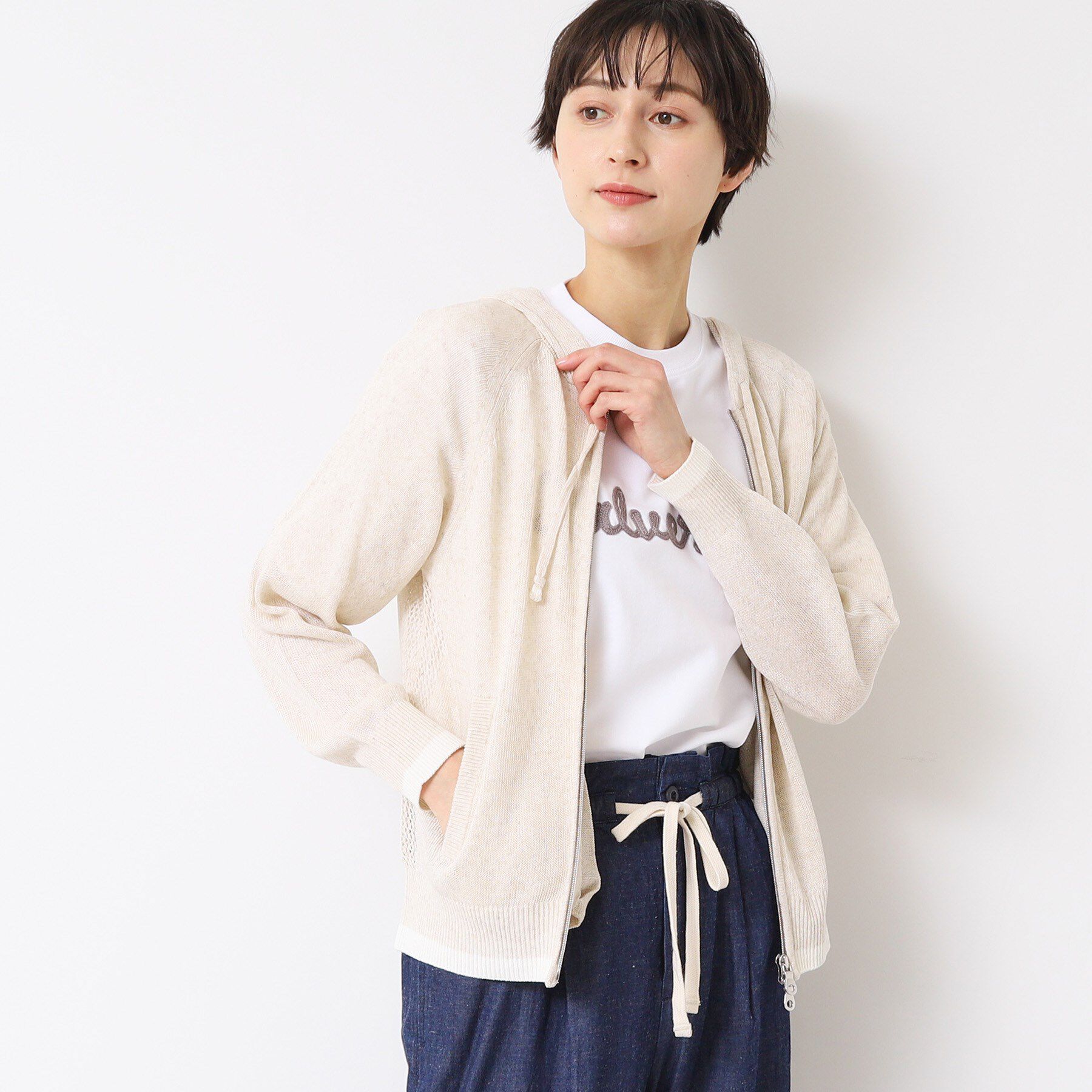 Dessin「【洗える】フーデッドカーディガン（S～L）」|カーディガン|