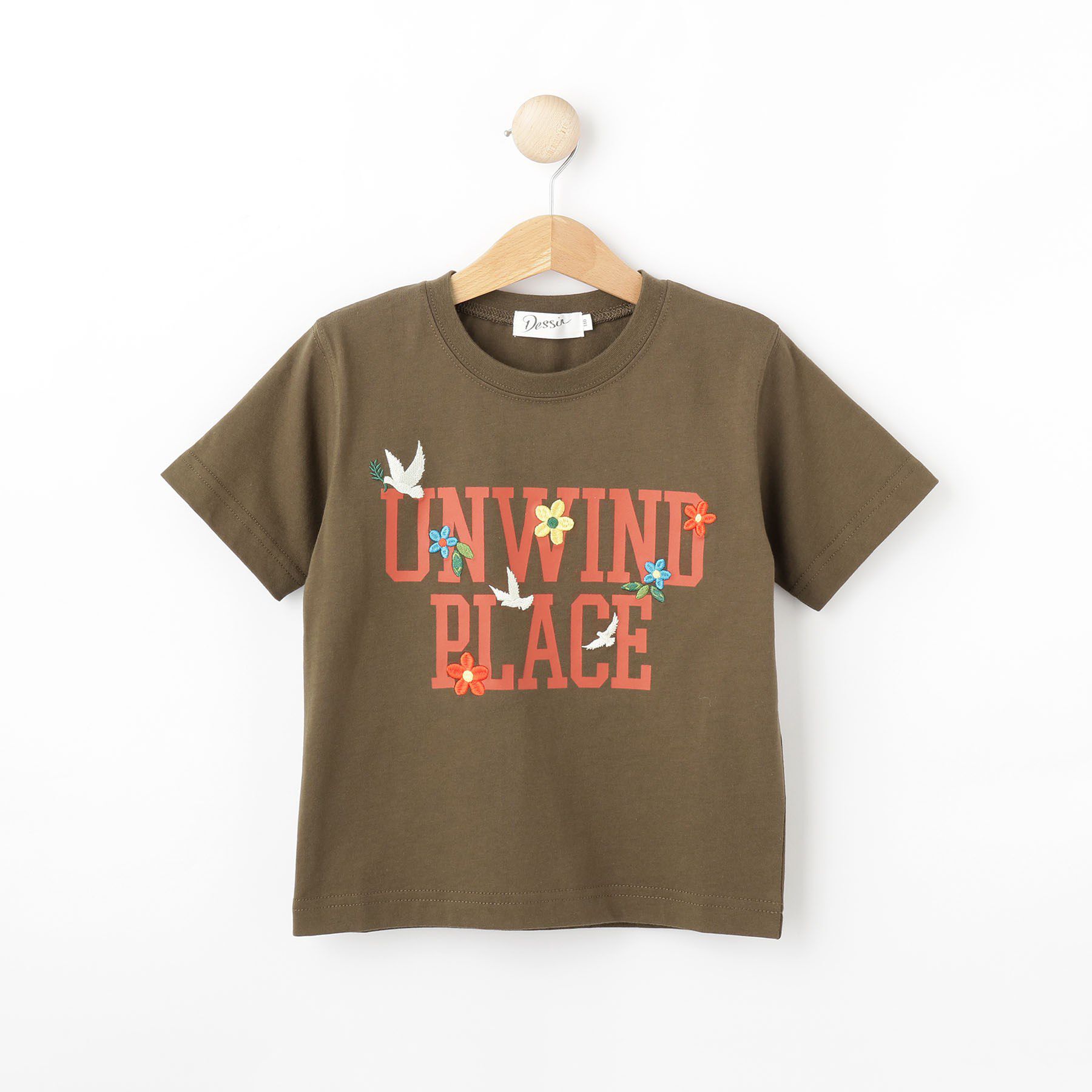 Dessin「【リンクコーデ】オーガニックコットンTシャツ」|Tシャツ・カットソー|ブラウン(043)