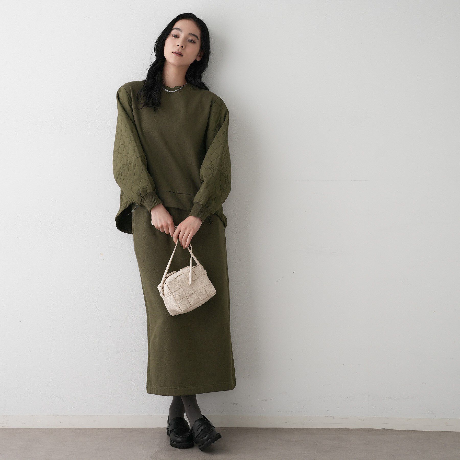 Dessin「【セットアップ可/ウエストゴム】裏毛Iラインスカート」|スカート|