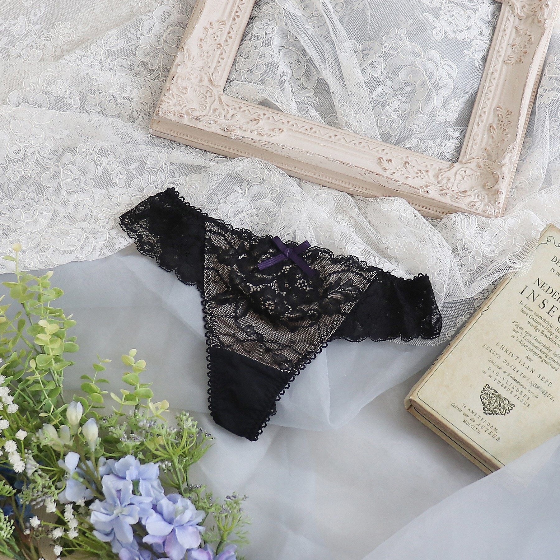 Risa Magli「ノーラ Tバックショーツ」|インナー|ブラック(019)