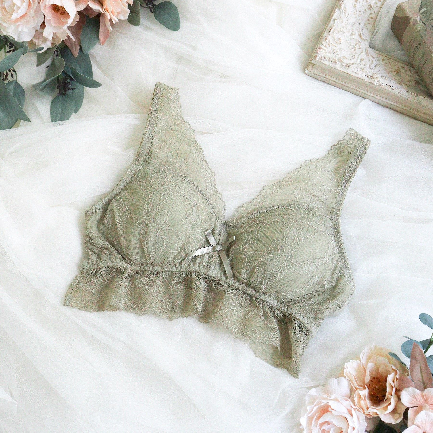 Risa Magli「ボーナ おやすみブラ」|インナー|カーキ(027)