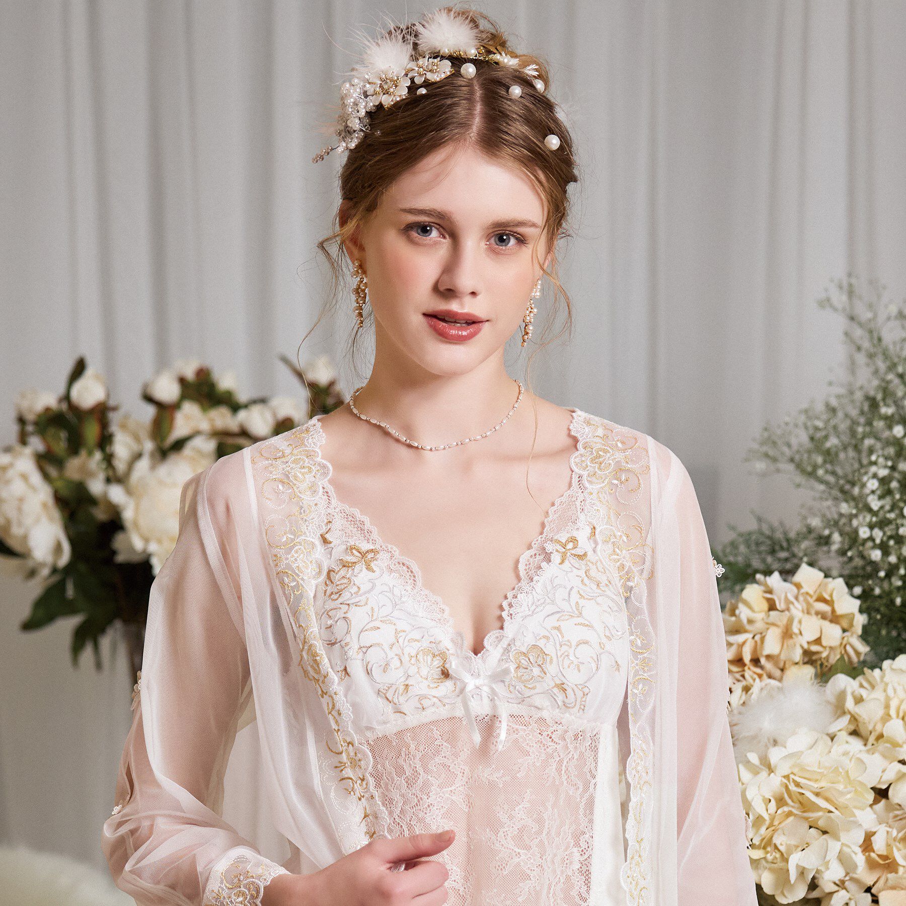 Risa Magli「【アリーナ】 カーディガン」|インナー|ホワイト(001)