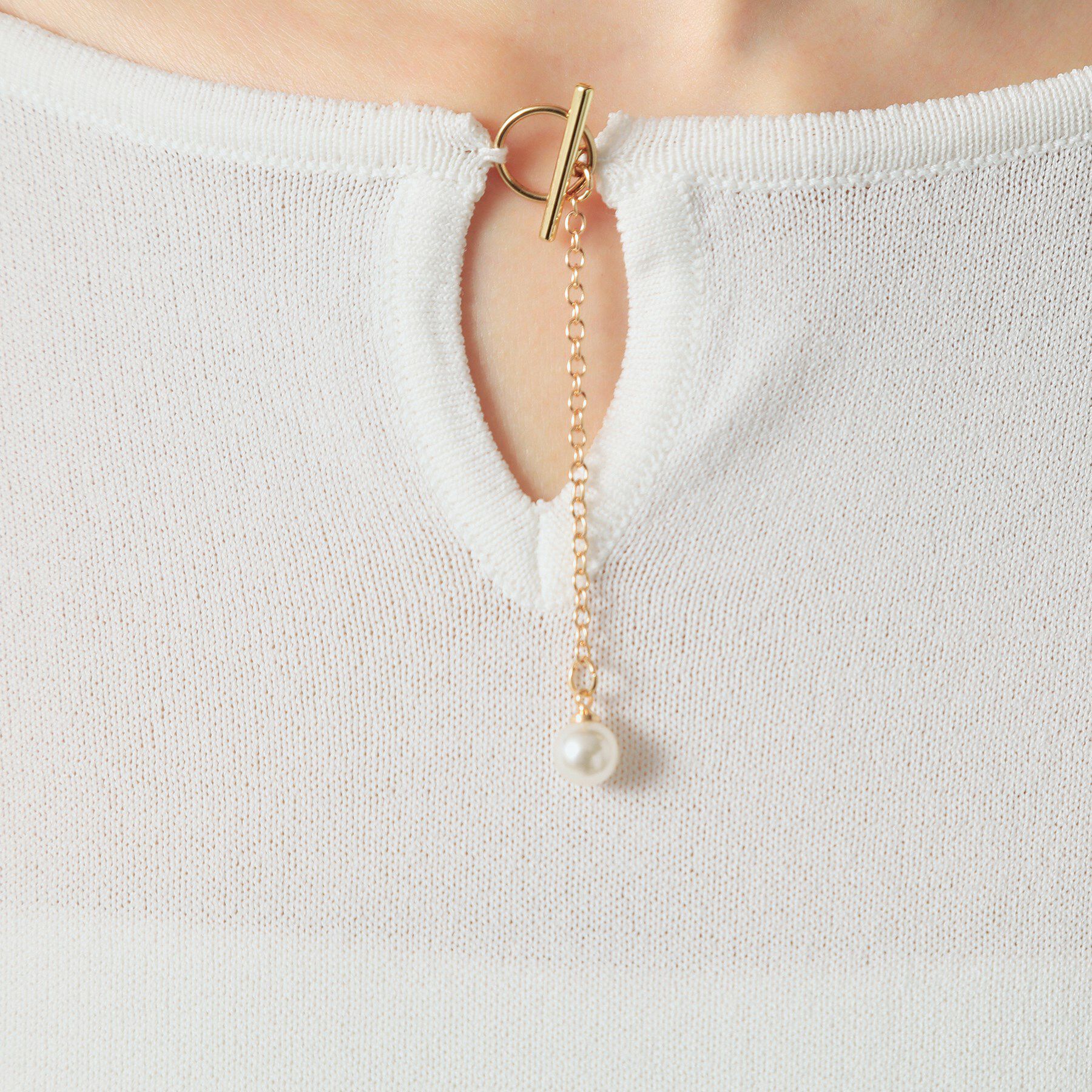 ITS&rsquo;DEMO「【UVケア／接触冷感／アンチピリング／洗濯機OK】キーネックニット」|ニット・セーター|