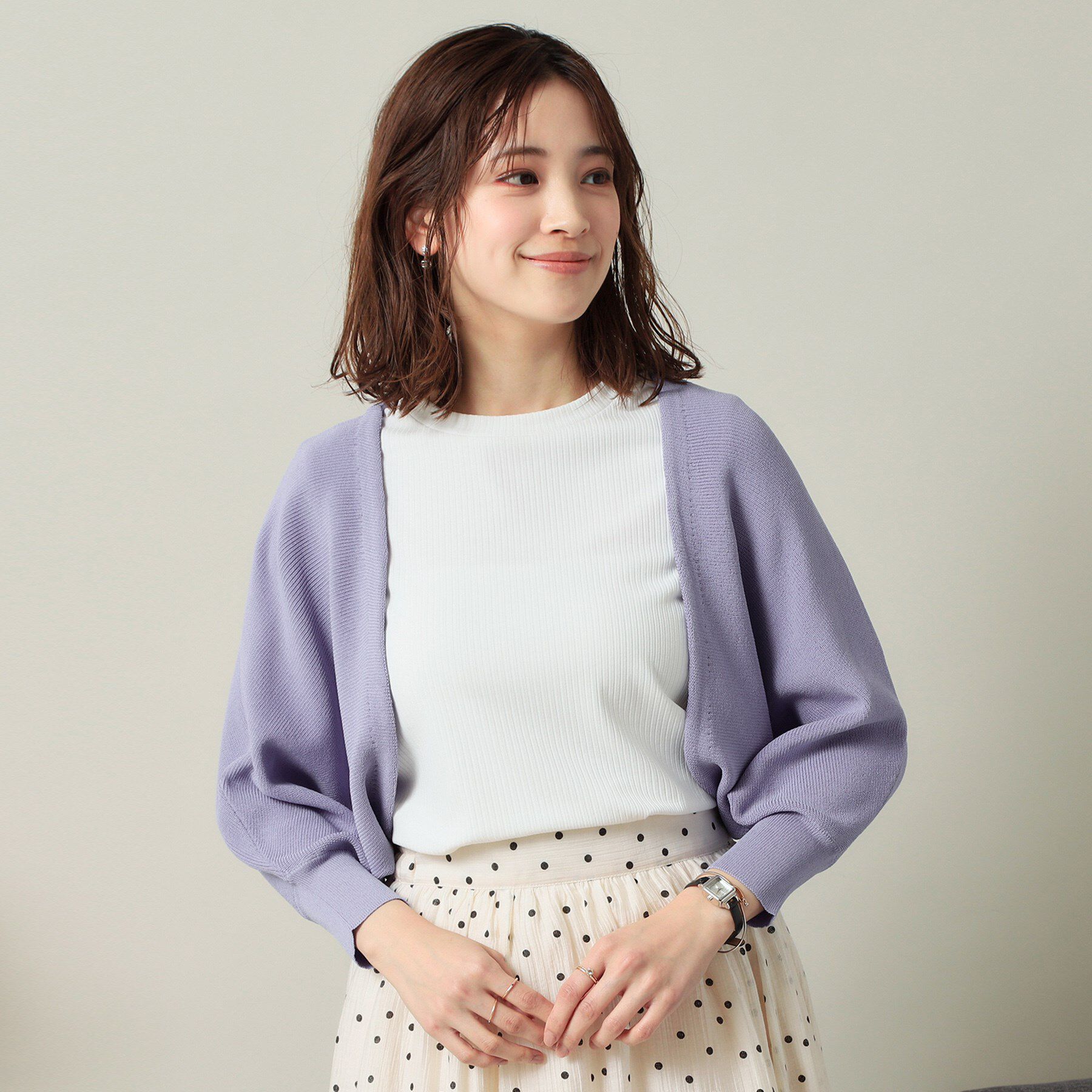 ITS&rsquo;DEMO「【UVケア／アンチピリング／手洗い可】ニットボレロ」|カーディガン|