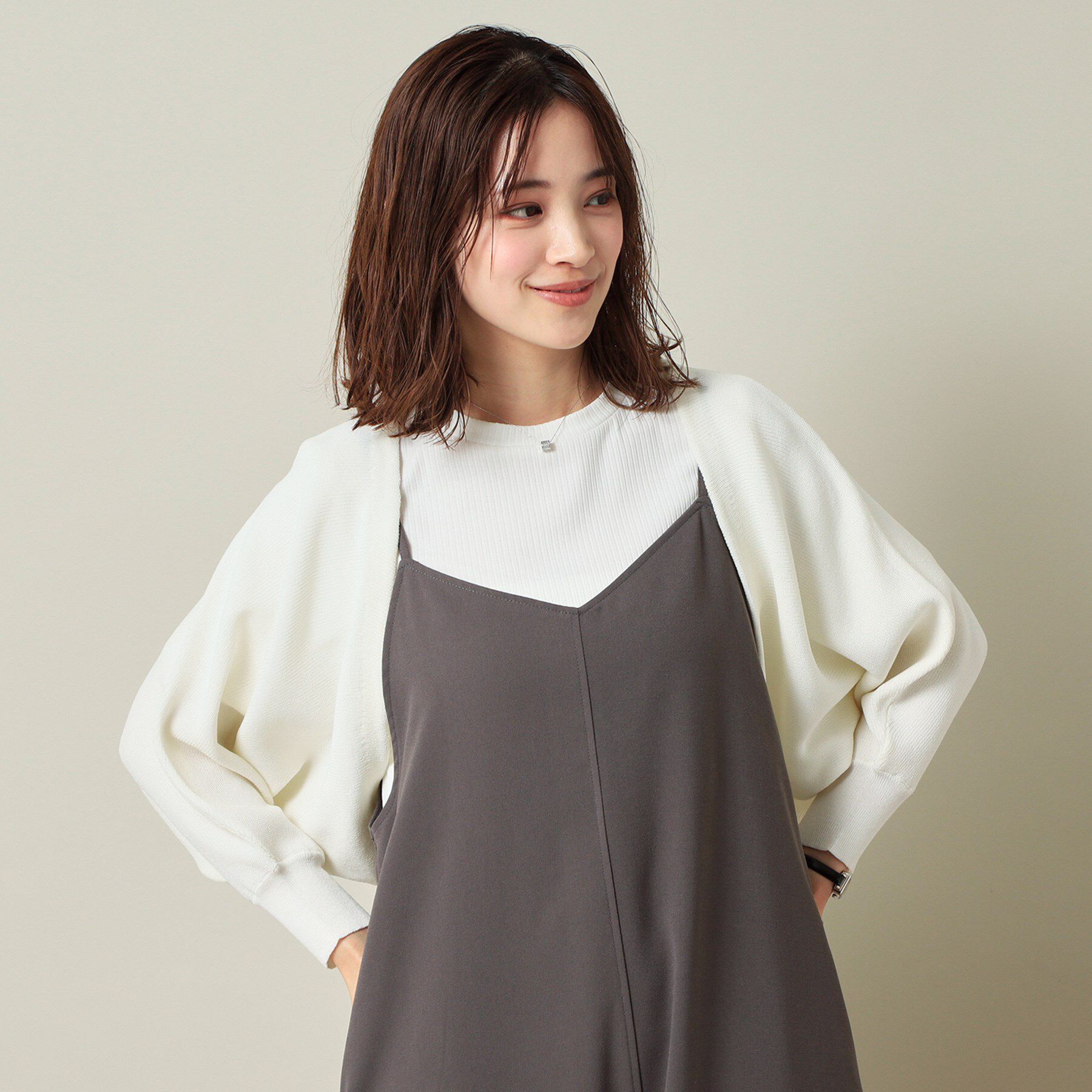 ITS&rsquo;DEMO「【UVケア／アンチピリング／手洗い可】ニットボレロ」|カーディガン|