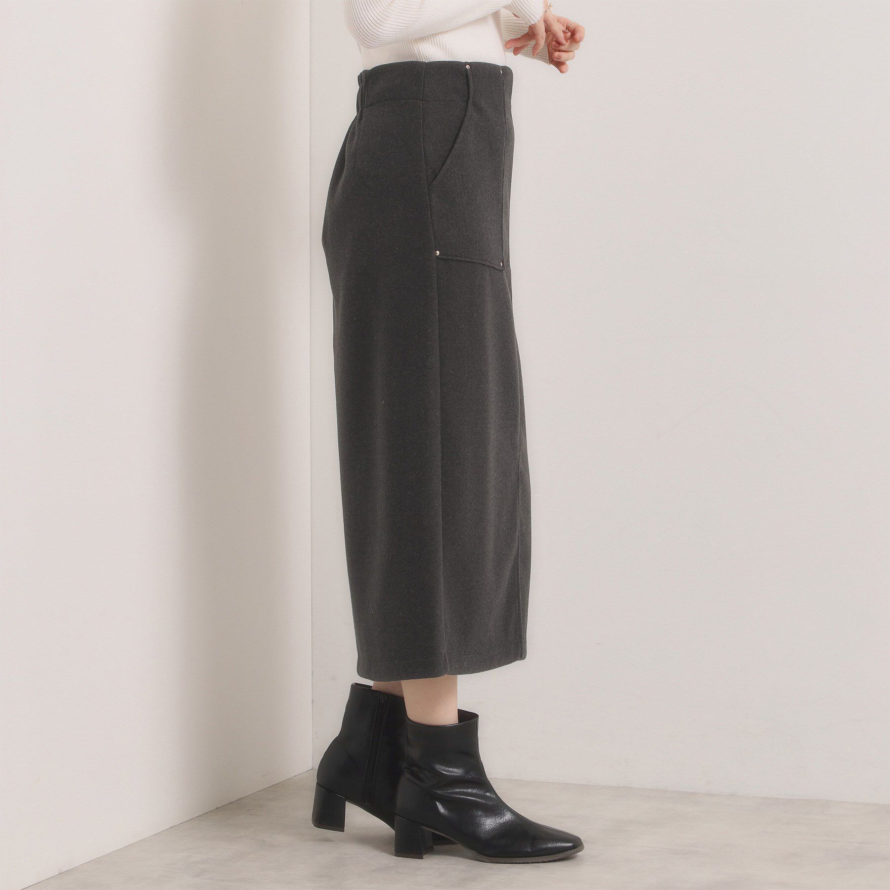 ITS&rsquo;DEMO「【洗濯機OK】カットメルトンタイトスカート」|スカート|