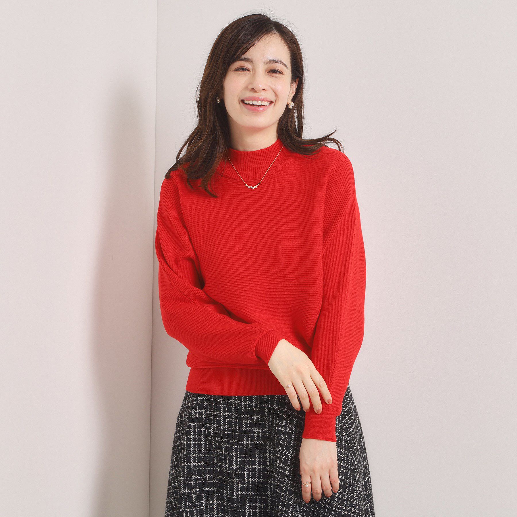 ITS&rsquo;DEMO「【手洗い可】リブドルマンハイネックニット」|ニット・セーター|