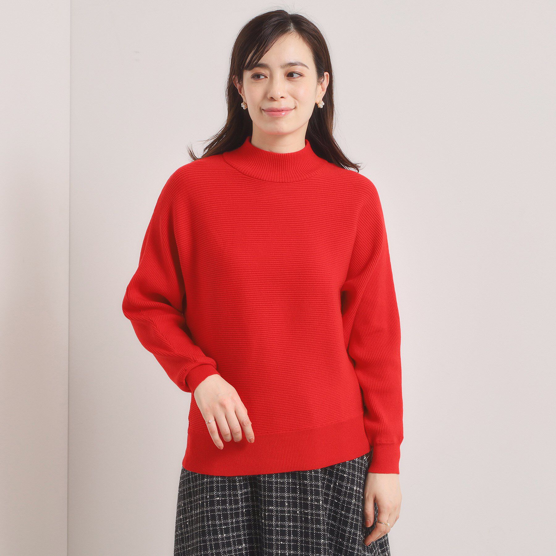 ITS&rsquo;DEMO「【手洗い可】リブドルマンハイネックニット」|ニット・セーター|