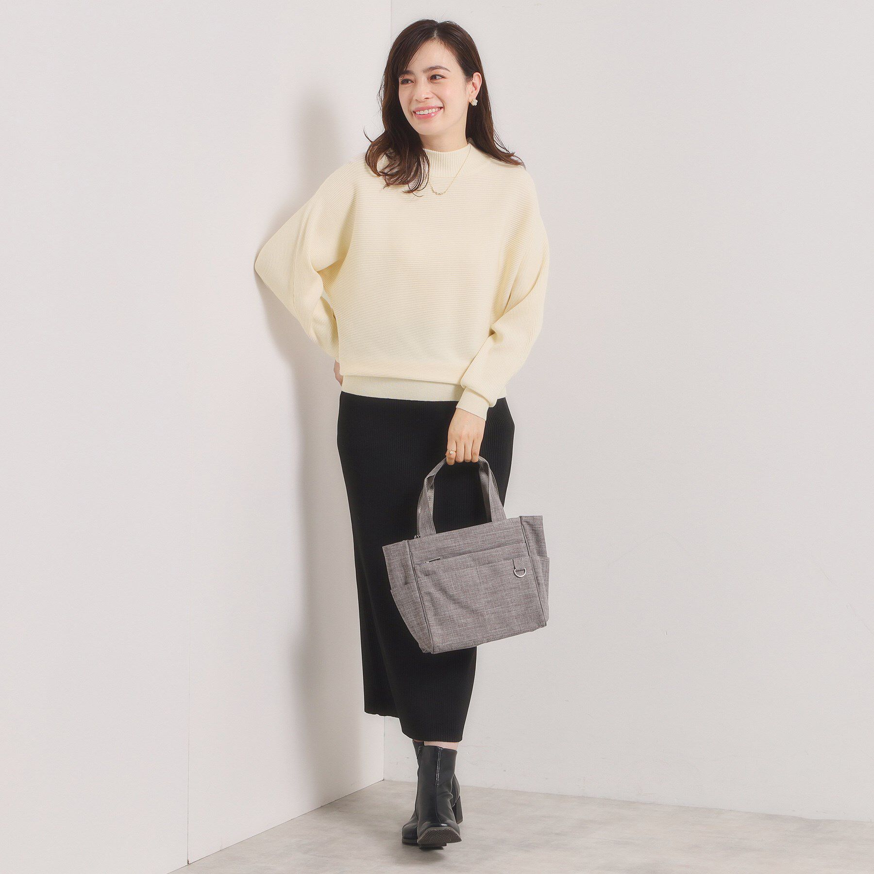 ITS&rsquo;DEMO「【手洗い可】リブドルマンハイネックニット」|ニット・セーター|