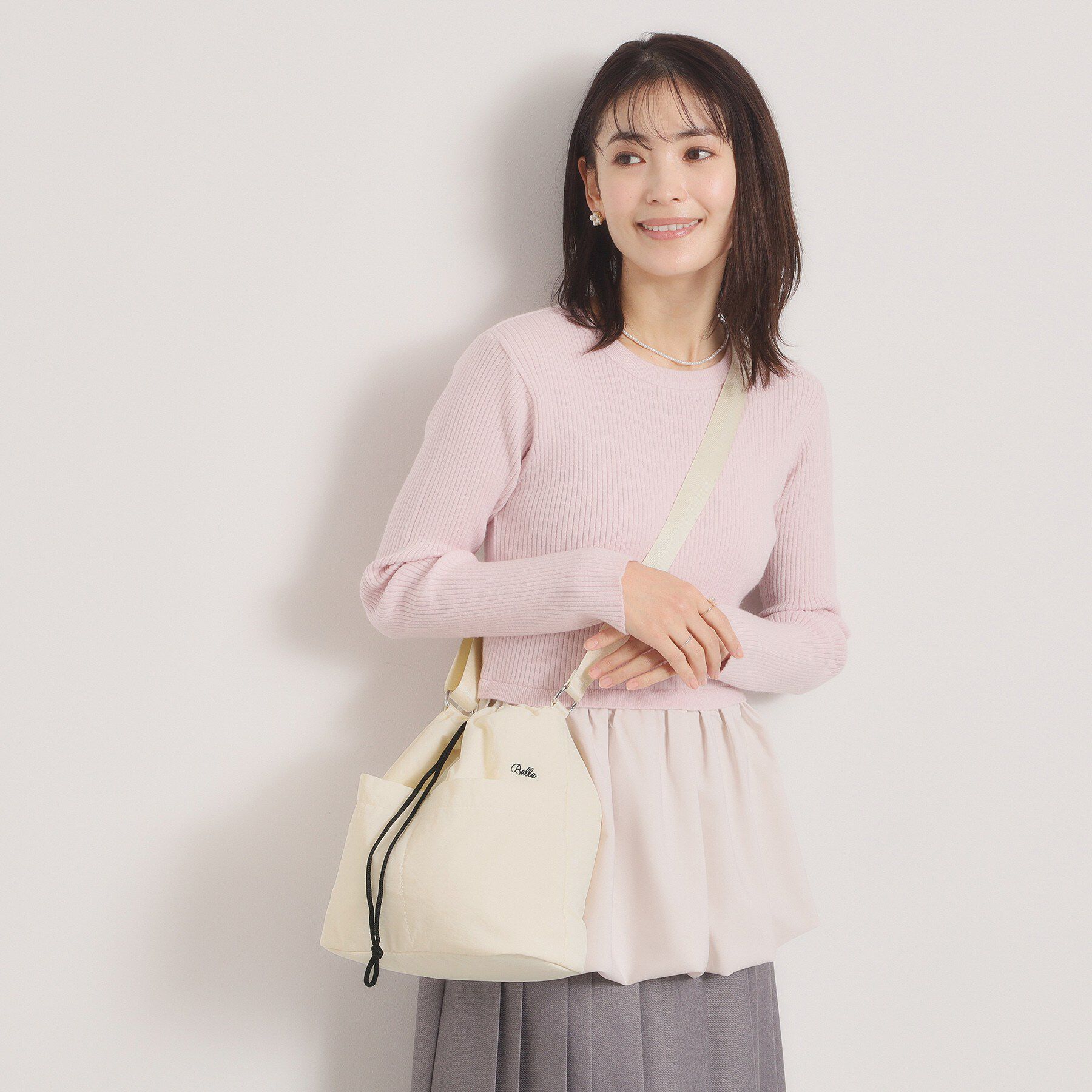 ITS&rsquo;DEMO「【5ポケット】刺繍ドロストショルダー」|ショルダー・メッセンジャー|