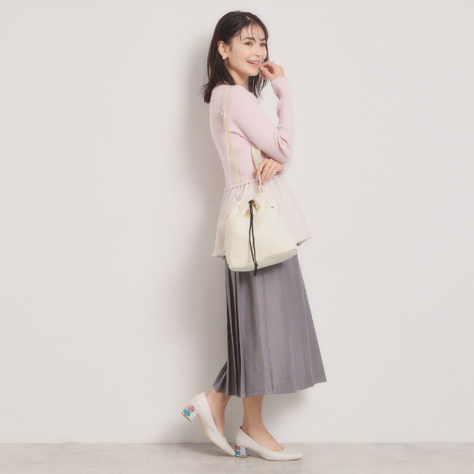 ITS&rsquo;DEMO「【5ポケット】刺繍ドロストショルダー」|ショルダー・メッセンジャー|