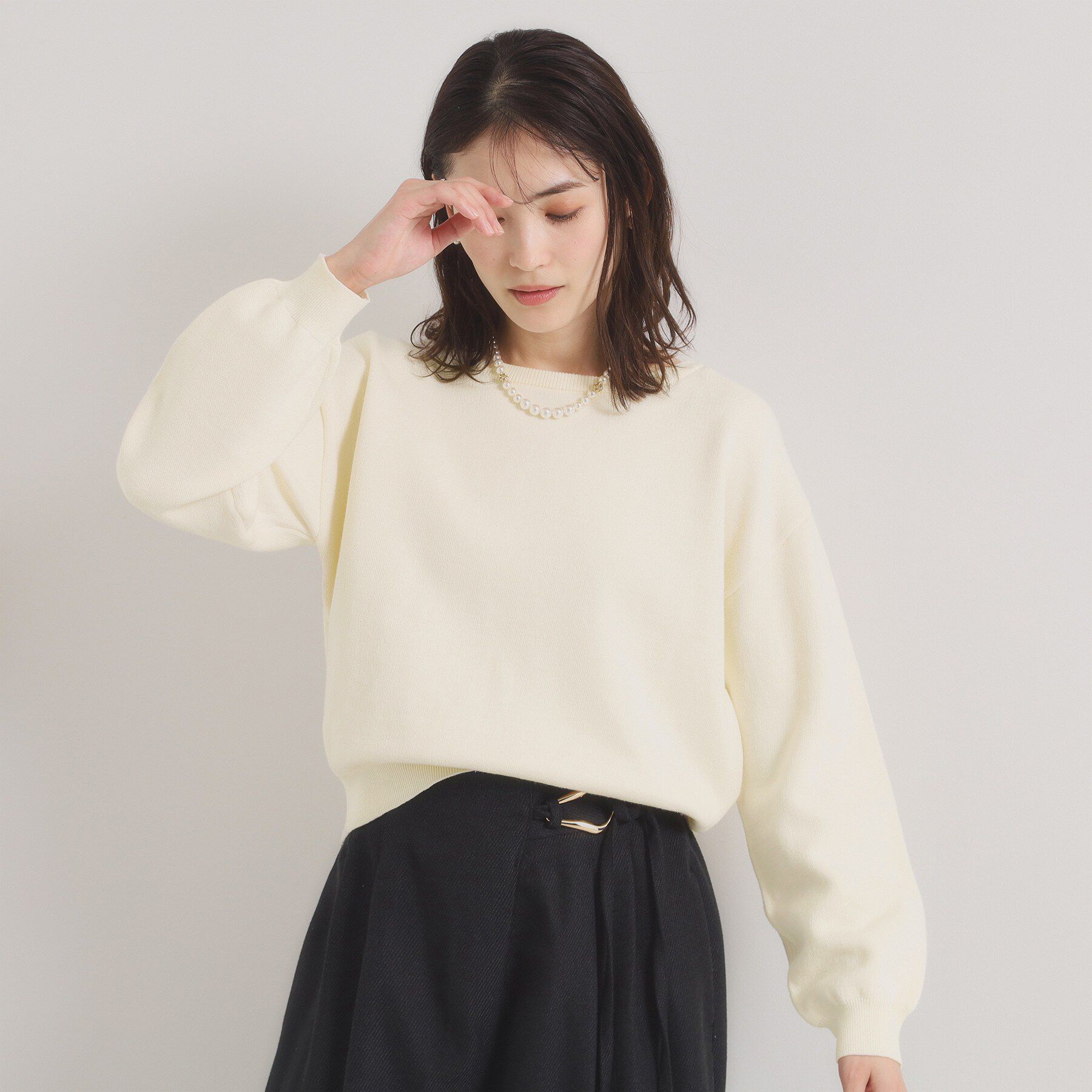 ITS&rsquo;DEMO「【洗濯機OK】スウェットライクニット」|ニット・セーター|