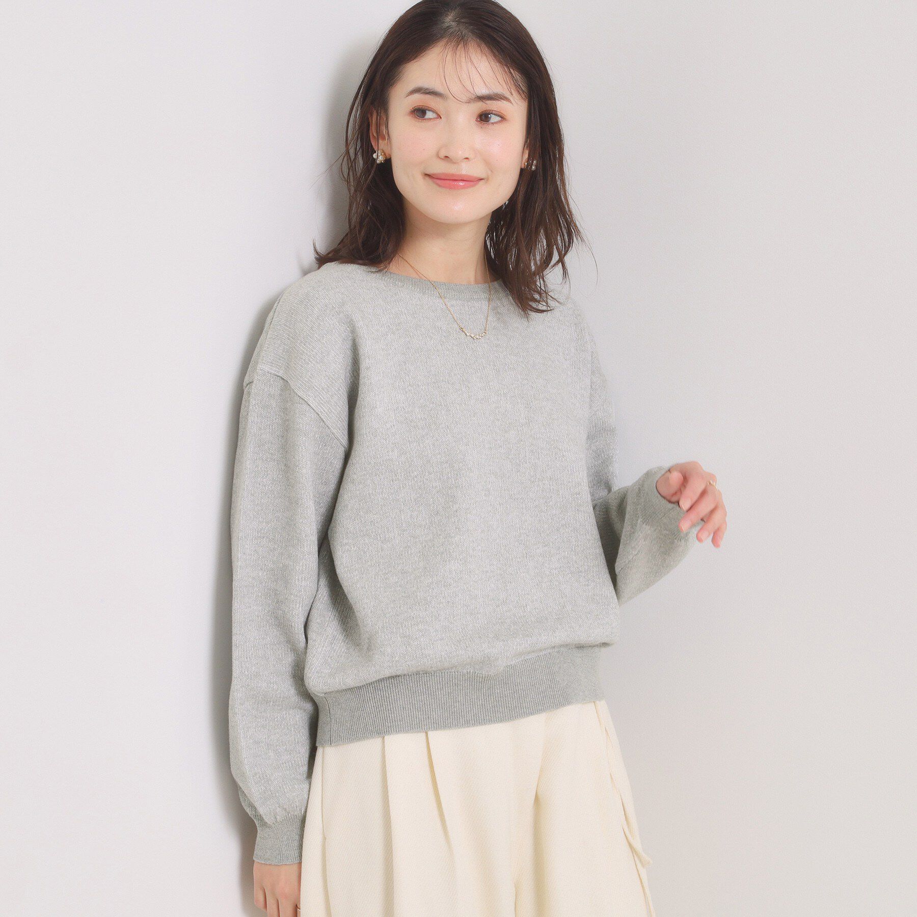 ITS&rsquo;DEMO「【洗濯機OK】スウェットライクニット」|ニット・セーター|