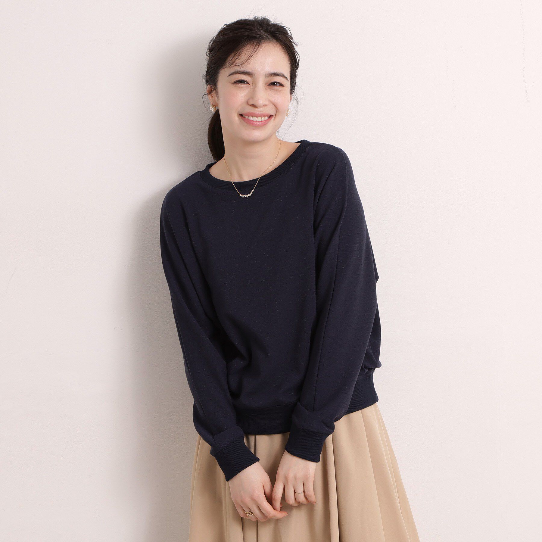 ITS&rsquo;DEMO「【手洗い可】ラメポンチドルマンプルオーバー」|Tシャツ・カットソー|