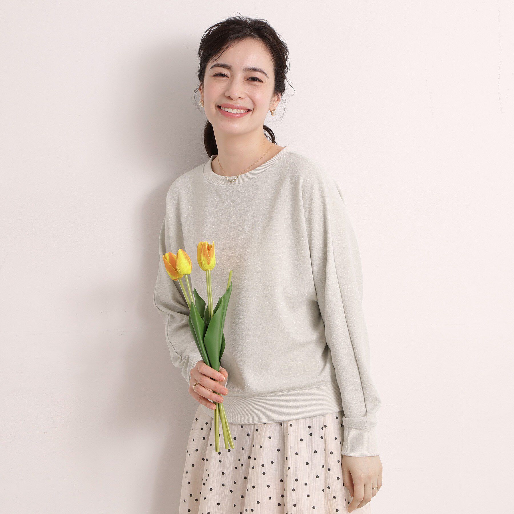 ITS&rsquo;DEMO「【手洗い可】ラメポンチドルマンプルオーバー」|Tシャツ・カットソー|