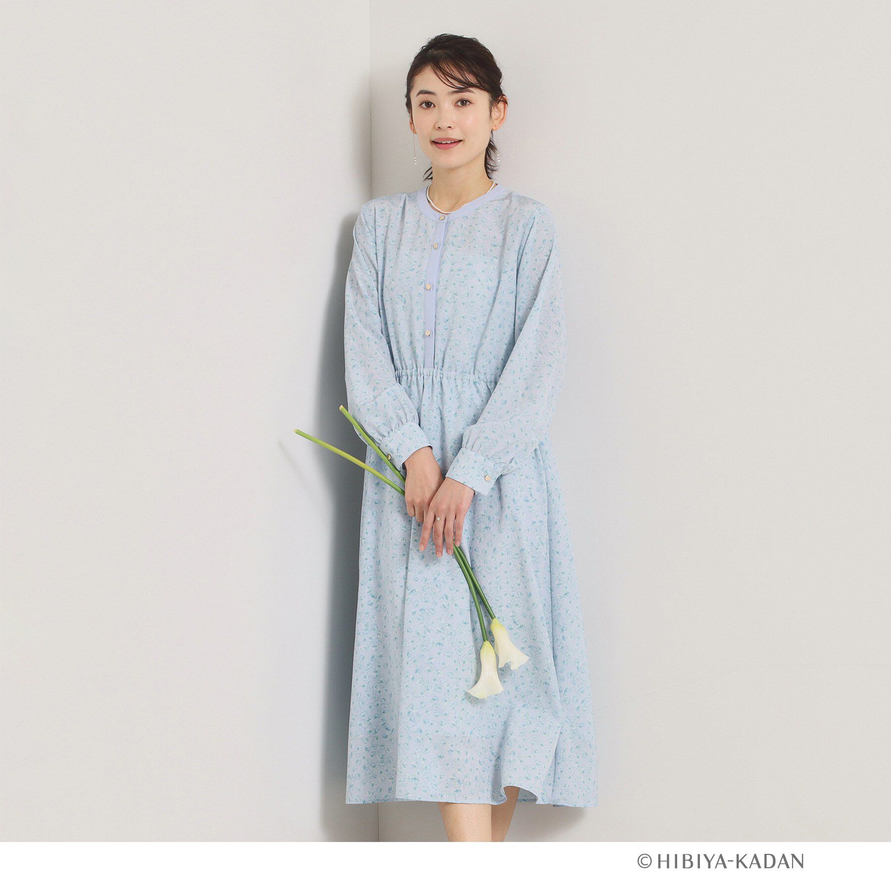 ITS&rsquo;DEMO「【ITS&rsquo;DEMO &times; HIBIYA－KADAN】楊柳ワンピース」|ワンピース|サックスブルー(19
