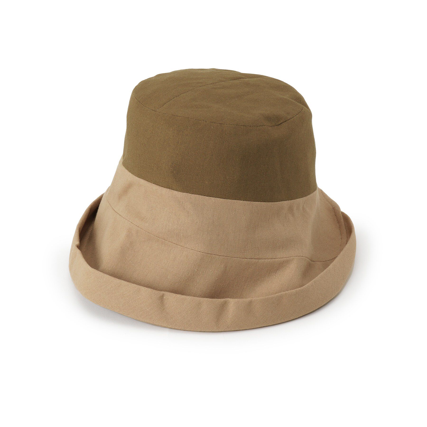 ITS&rsquo;DEMO「【手洗い可／冷感／UV】折り返しヘムバイカラーハット」|ハット|ベージュ(052)