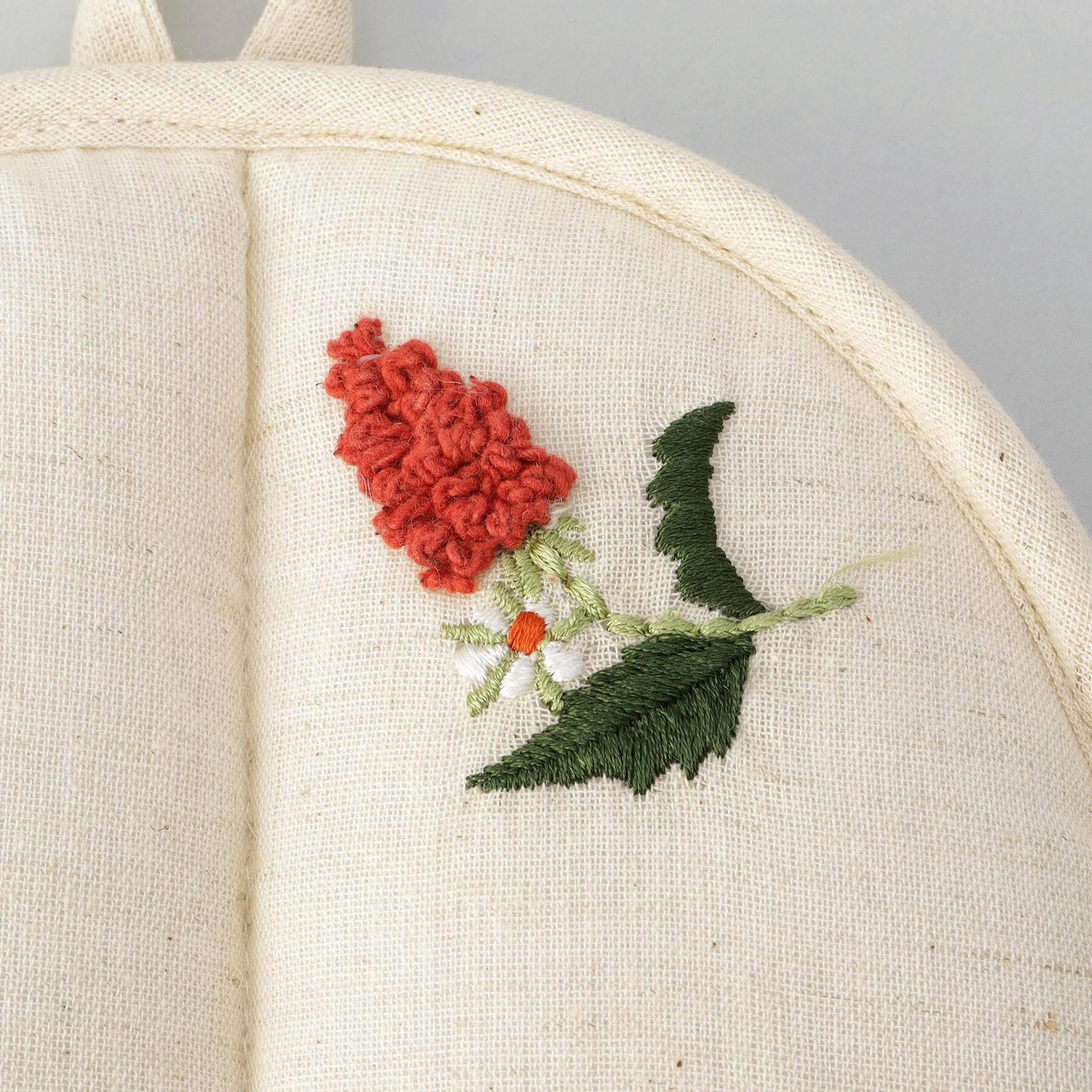 212 KITCHEN STORE「刺繍フラワー ワイルドストロベリー ラウンドミトン NA ＜212Kオリジナル ＞」|食器・キッチングッズ|