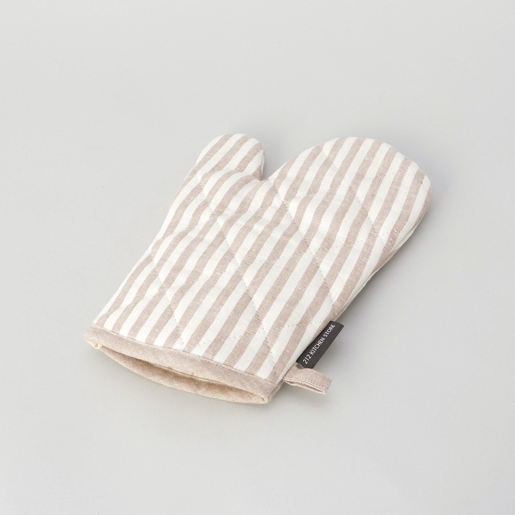 212 KITCHEN STORE「ブロックストライプ リネンコットン ミトン NT ＜212Kオリジナル ＞」|食器・キッチングッズ|その他