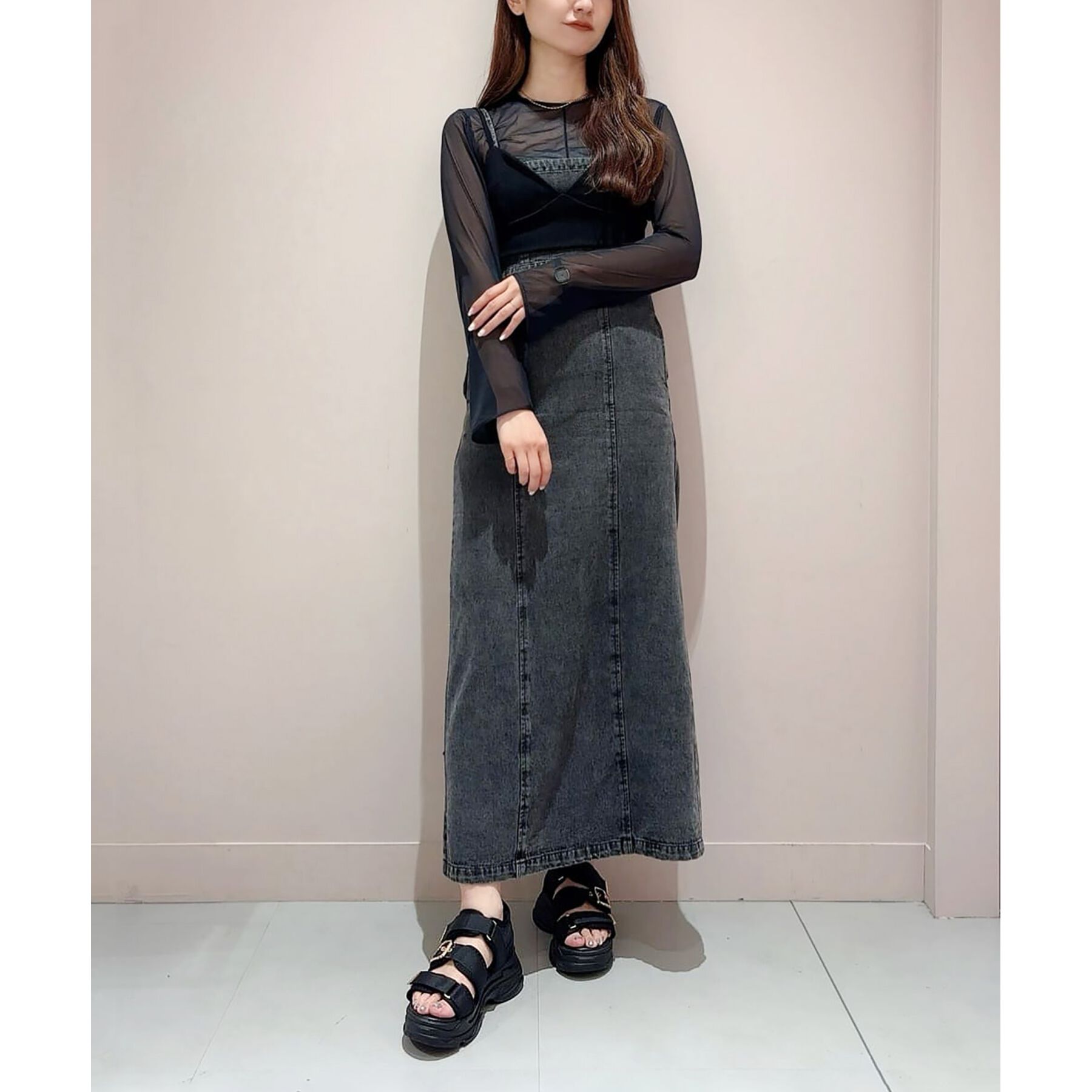 csT&P「軽量厚底ソール ゴールドベルトスポーツサンダル」|サンダル|