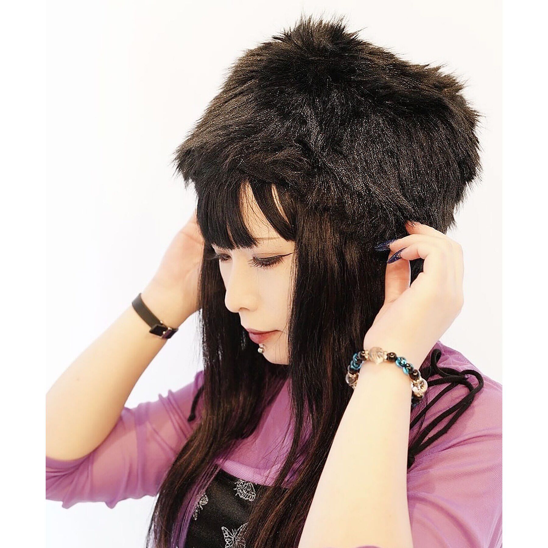 Grandedge「ロングシャギーコサック帽」|ハット|