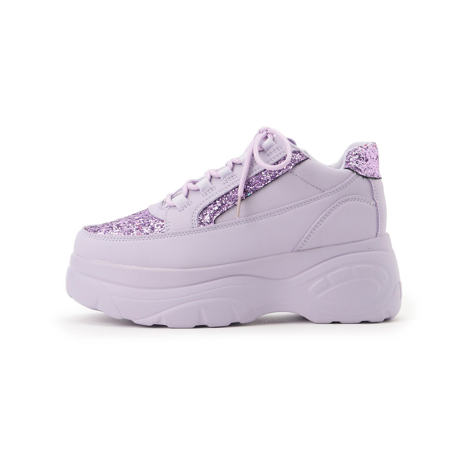 csT&P「ファスナー付グリッター厚底スニーカー」|スニーカー|