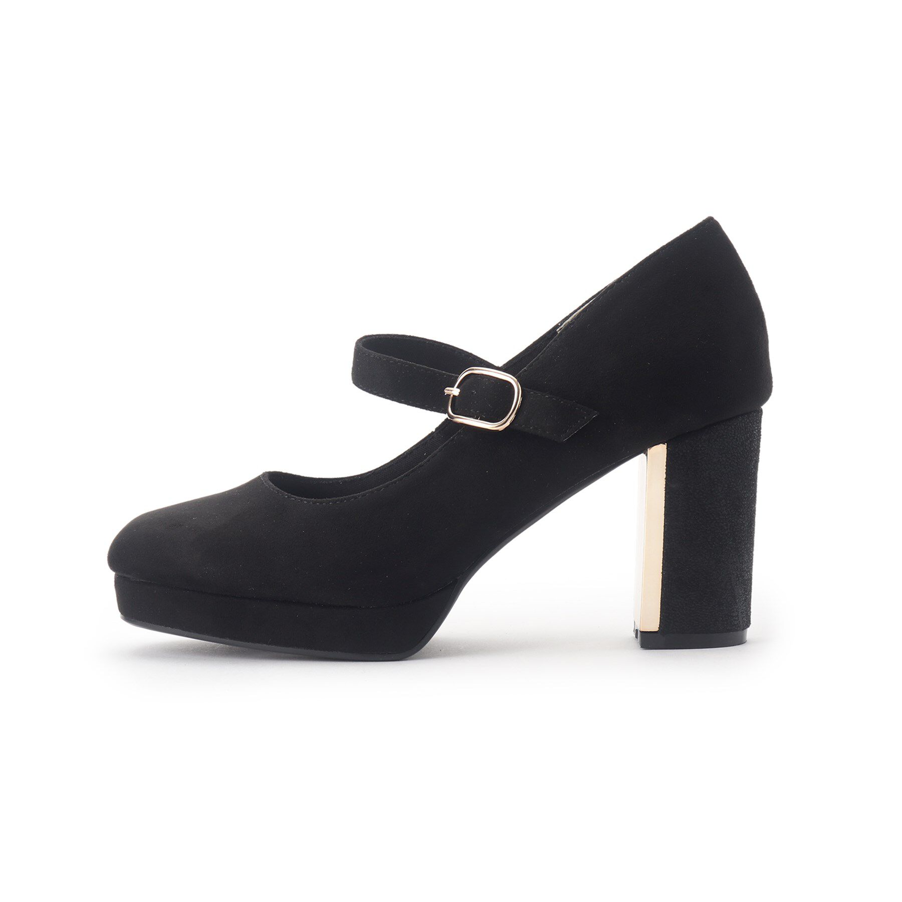 ESPERANZA「メッキプレートヒールストラップパンプス」|パンプス|