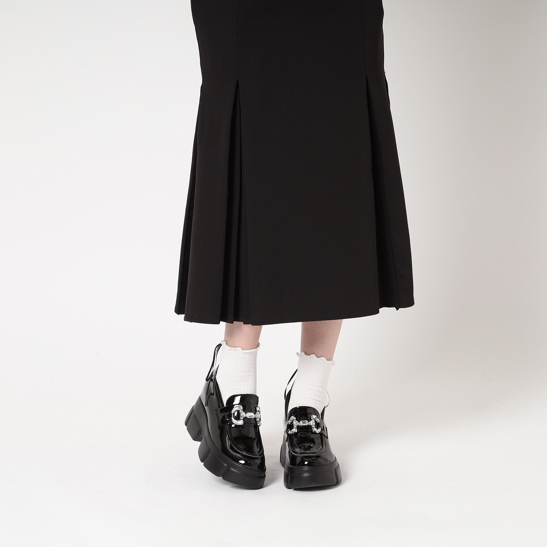 csT&P「厚底キラキラチャーム付きローファーパンプス」|パンプス|