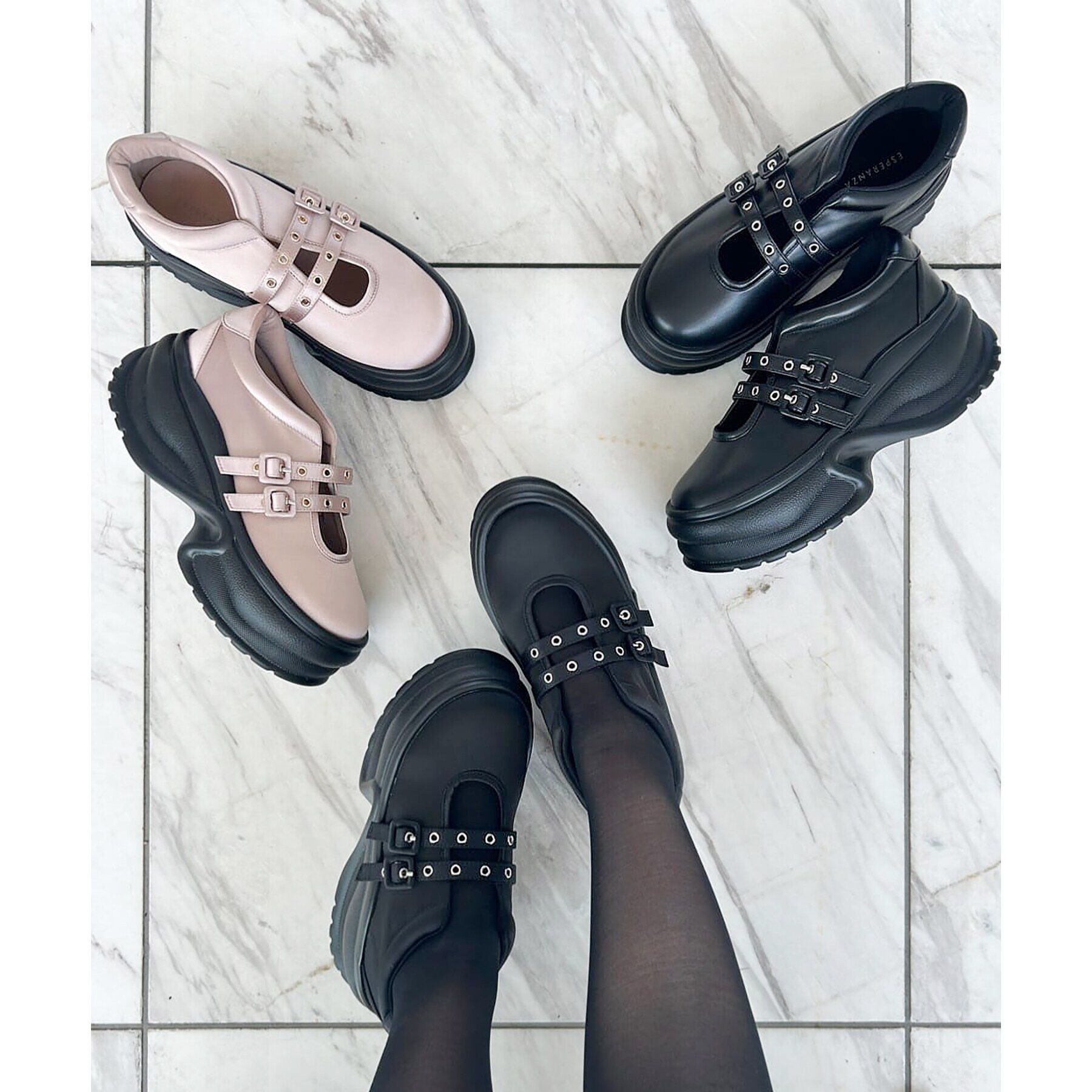 ESPERANZA「《先行予約》ダブルストラップスニーカー」|スニーカー|