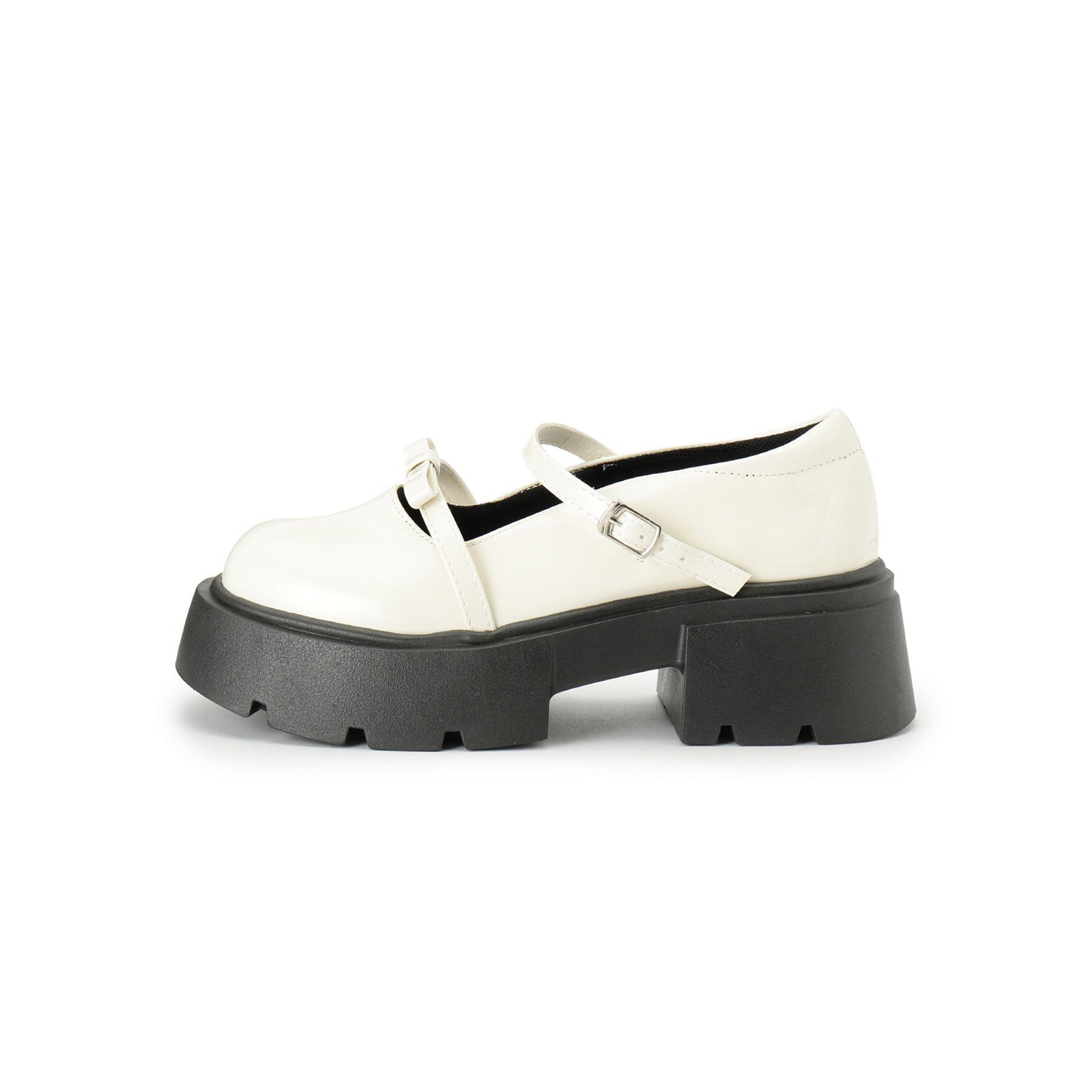 csT&P「厚底 リボン付きダブルストラップパンプス」|パンプス|