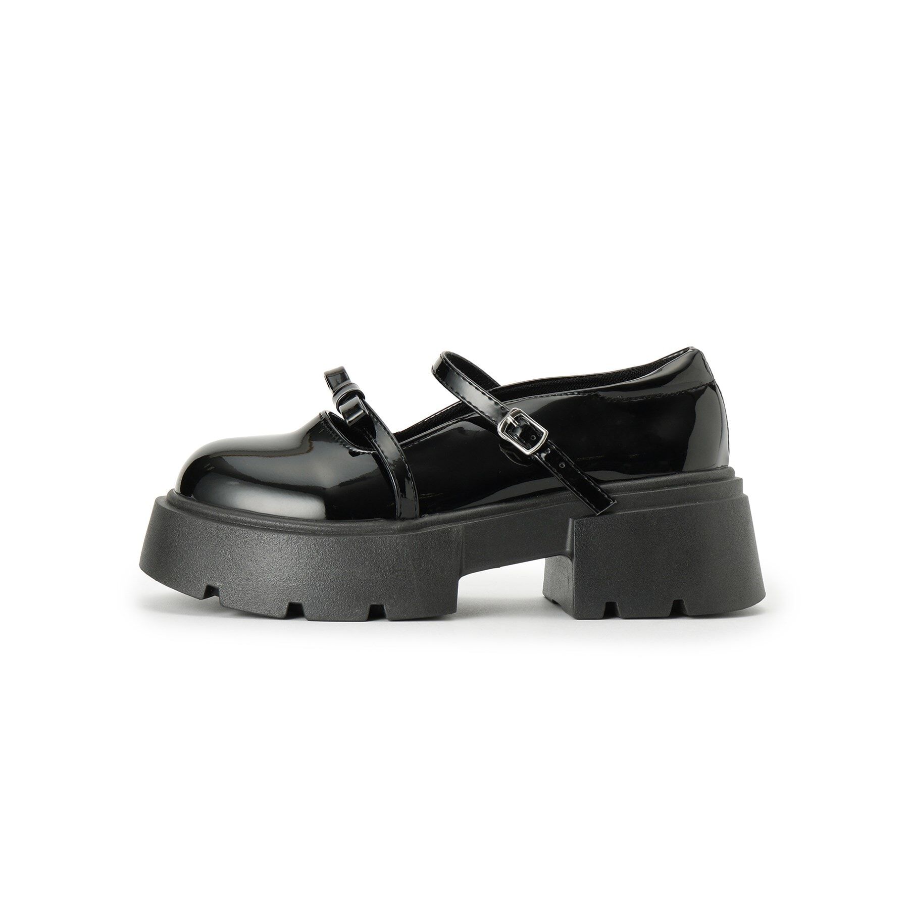 csT&P「厚底 リボン付きダブルストラップパンプス」|パンプス|