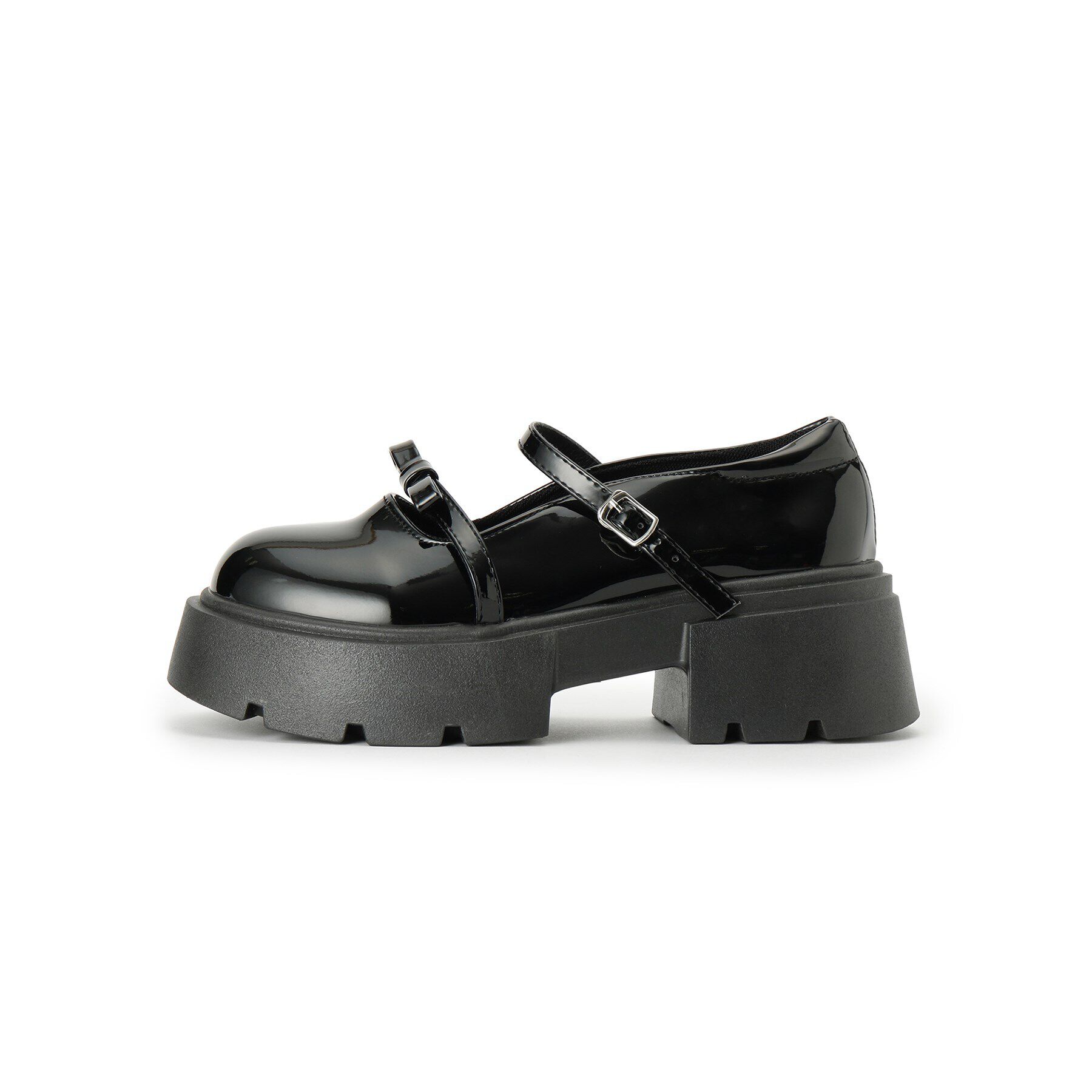 csT&P「厚底 リボン付きダブルストラップパンプス」|パンプス|