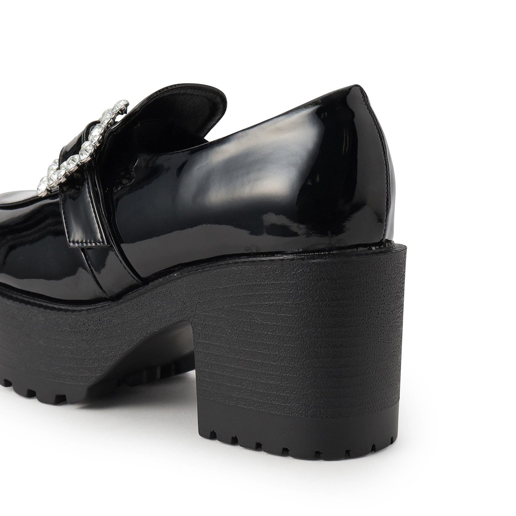 csT&P「厚底キラキラストーンバックル ローファーパンプス」|パンプス|