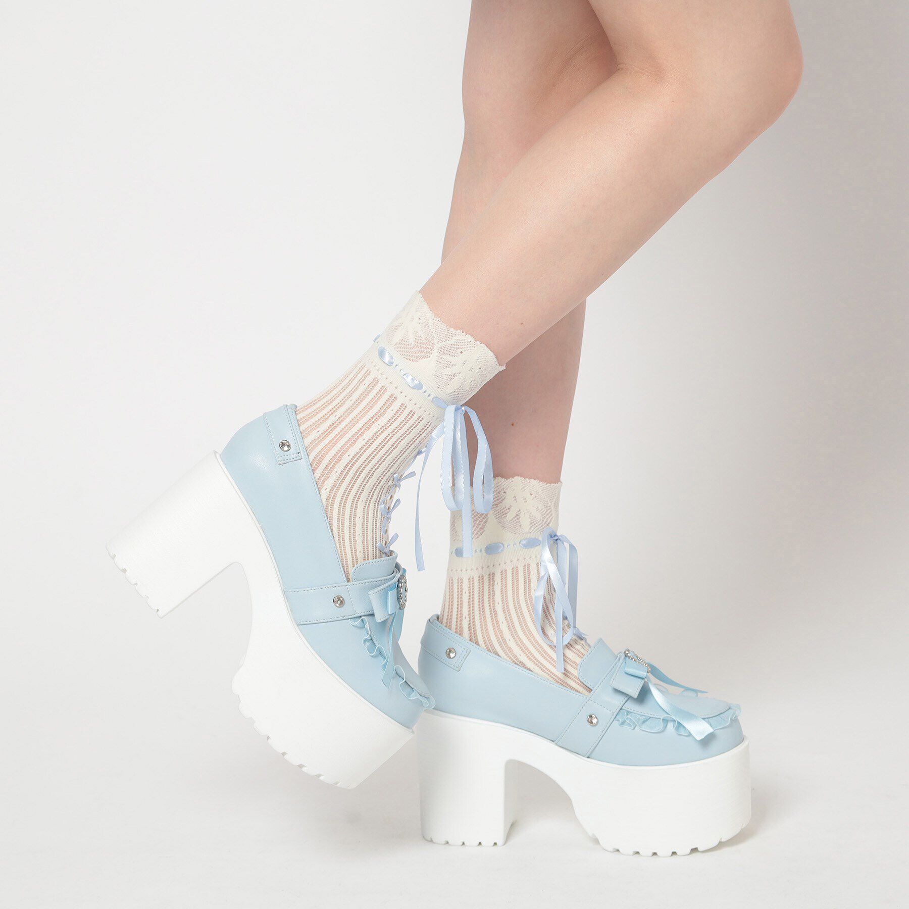 csT&P「厚底リボン付きフリルパンプス」|パンプス|