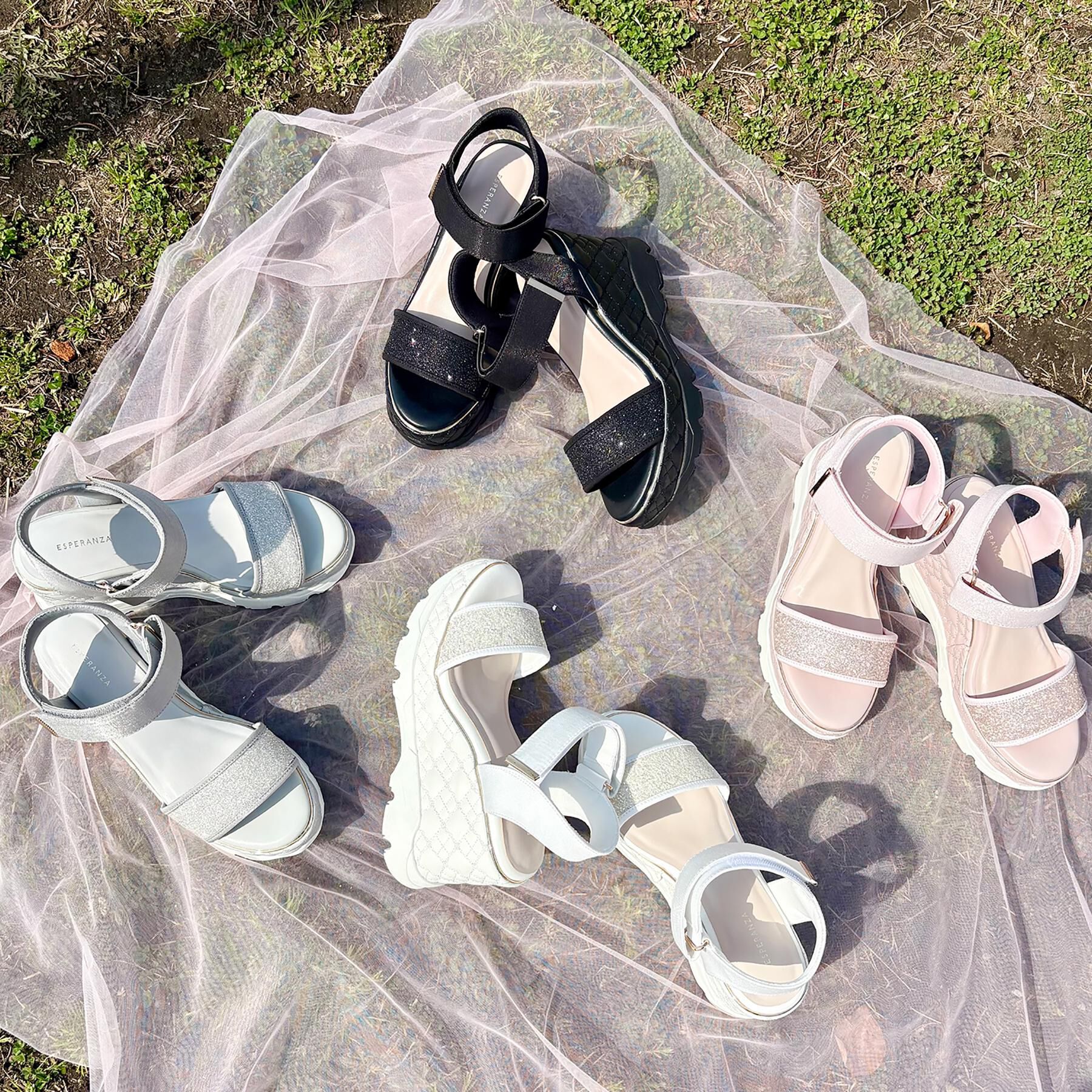 ESPERANZA「キルティングウェッジソールスポサン」|サンダル|