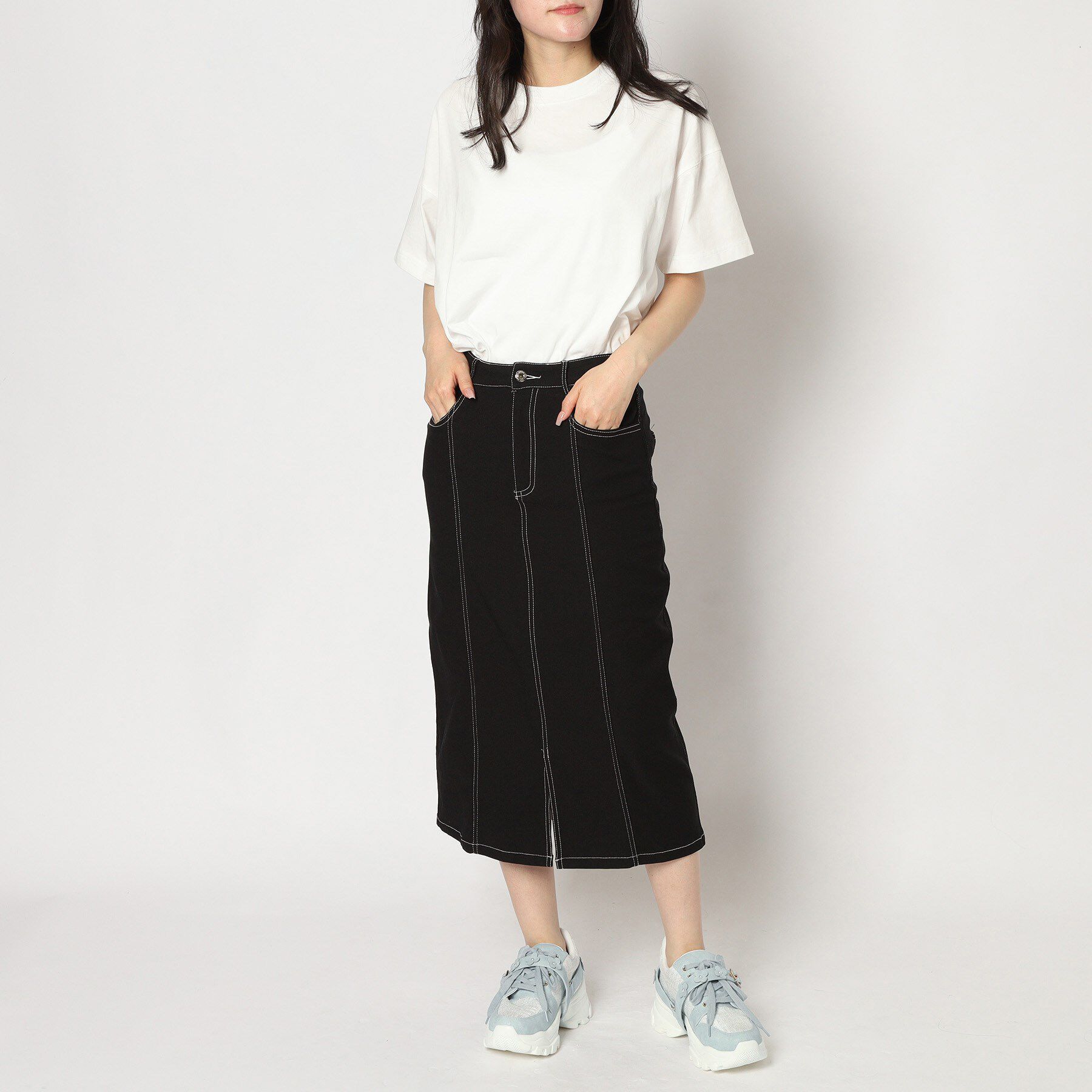 ESPERANZA「ツイード風フラワーベルト厚底スニーカー」|スニーカー|