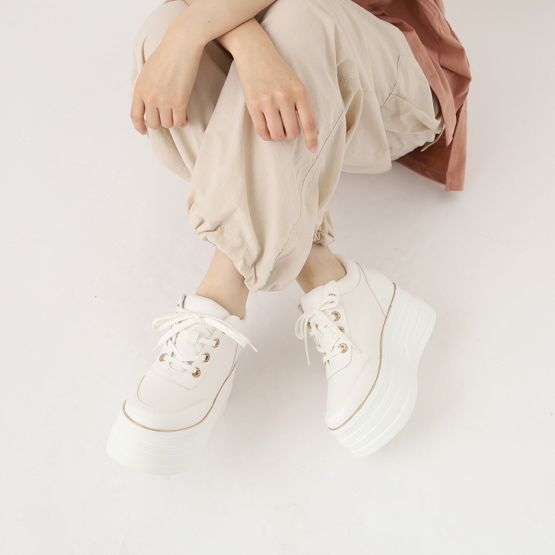 ESPERANZA「ゴールドライン厚底フラットスニーカー」|スニーカー|